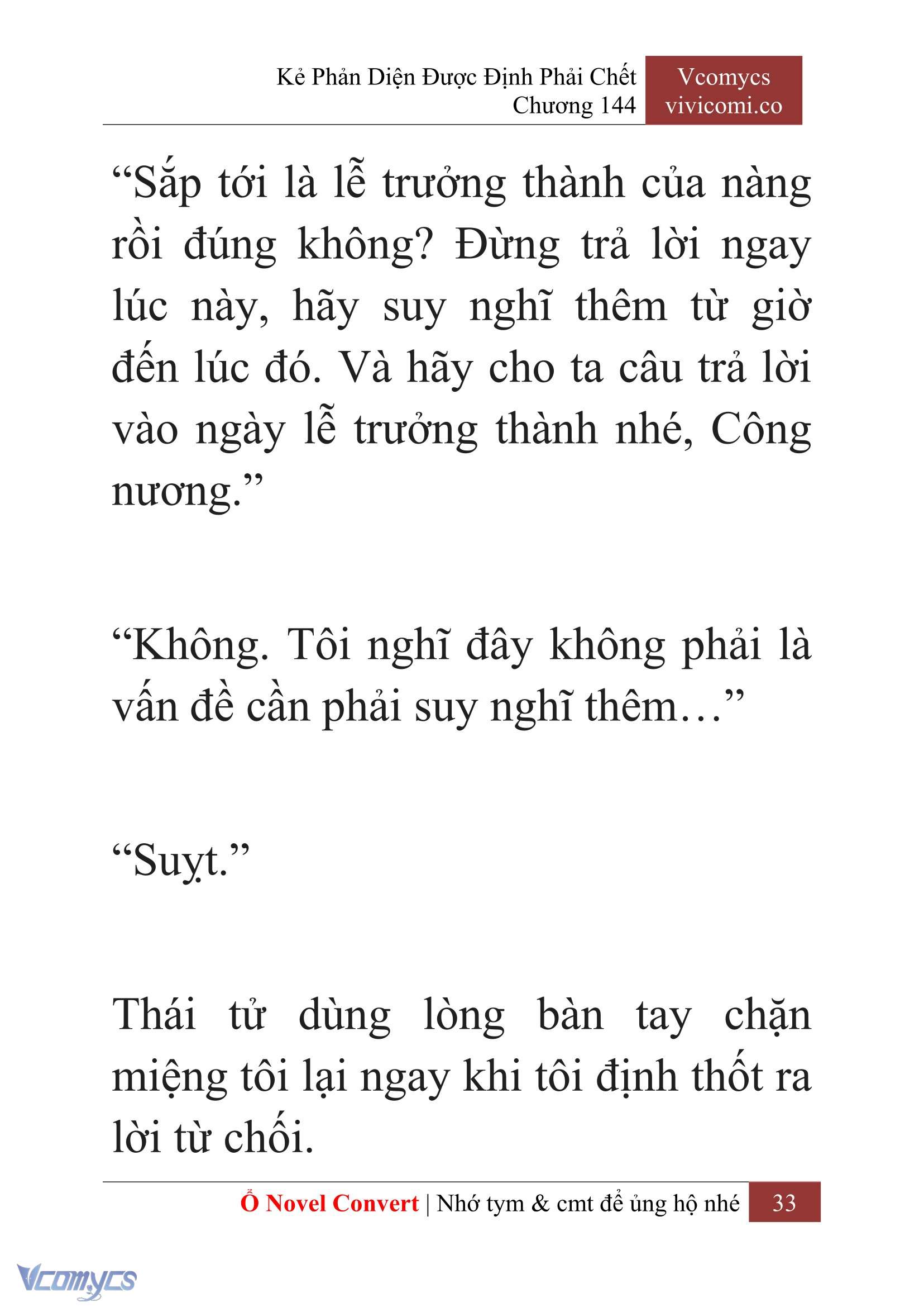 [Novel] Kẻ Phản Diện Được Định Phải Chết Chap 144 - Trang 2
