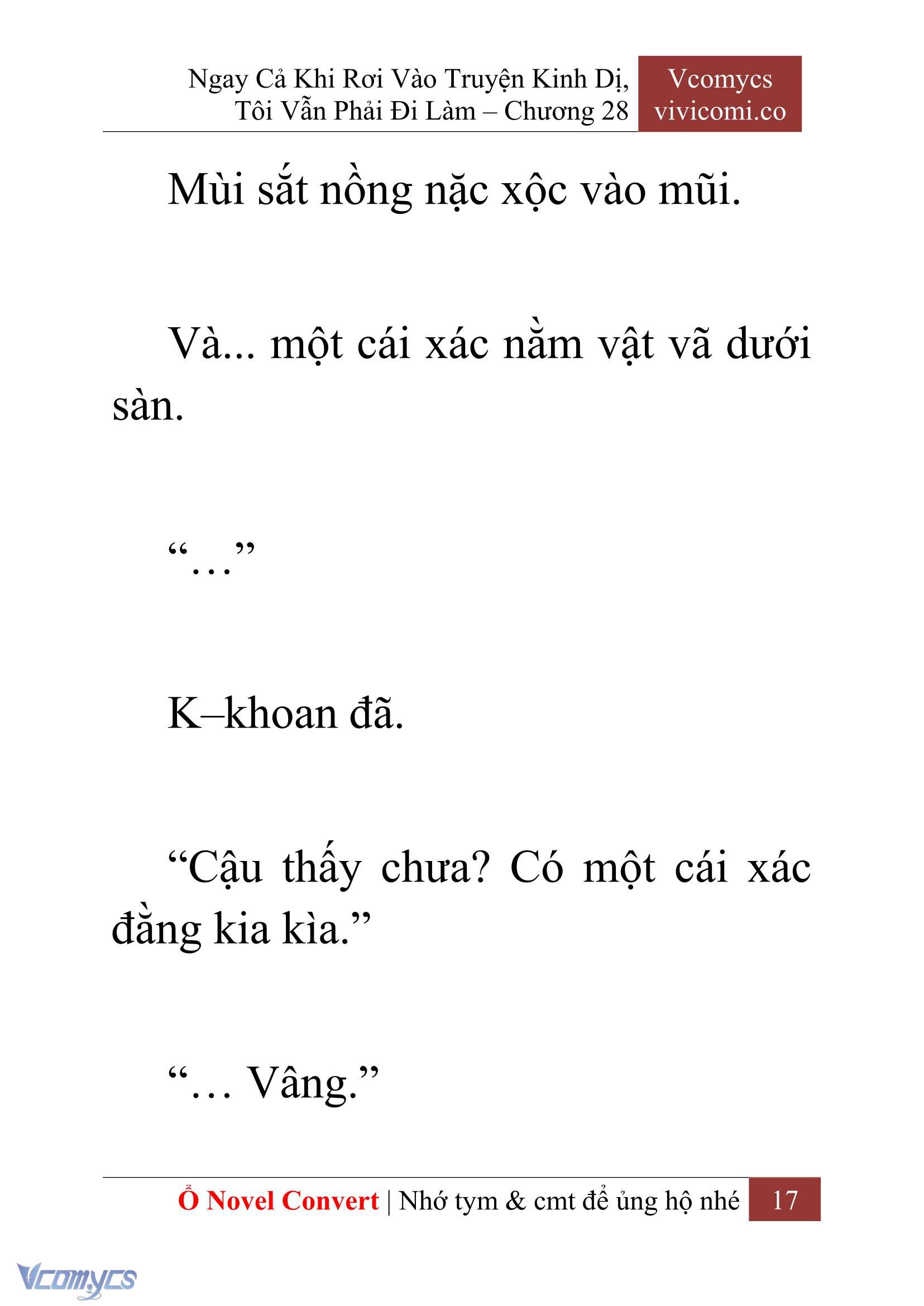 [Novel] Ngay Cả Khi Rơi Vào Truyện Kinh Dị, Tôi Vẫn Phải Đi Làm Chap 28 - Trang 2