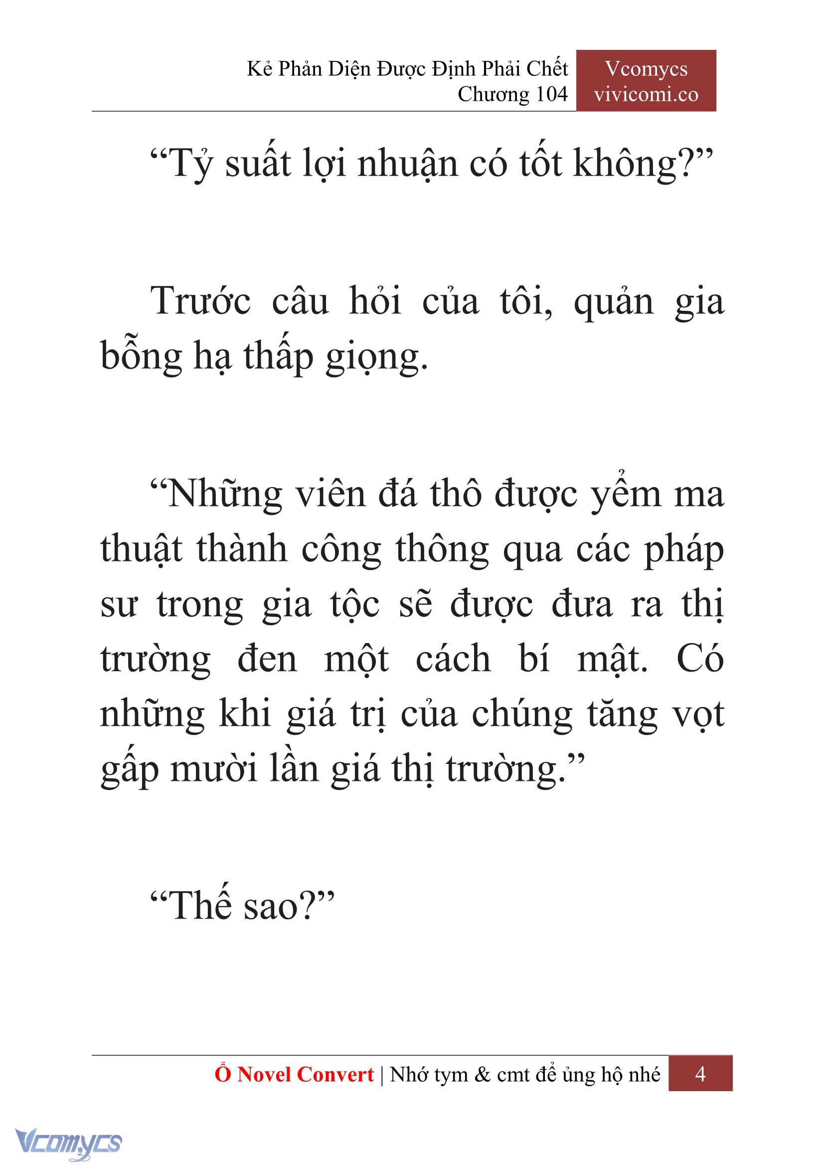 [Novel] Kẻ Phản Diện Được Định Phải Chết Chap 104 - Trang 2
