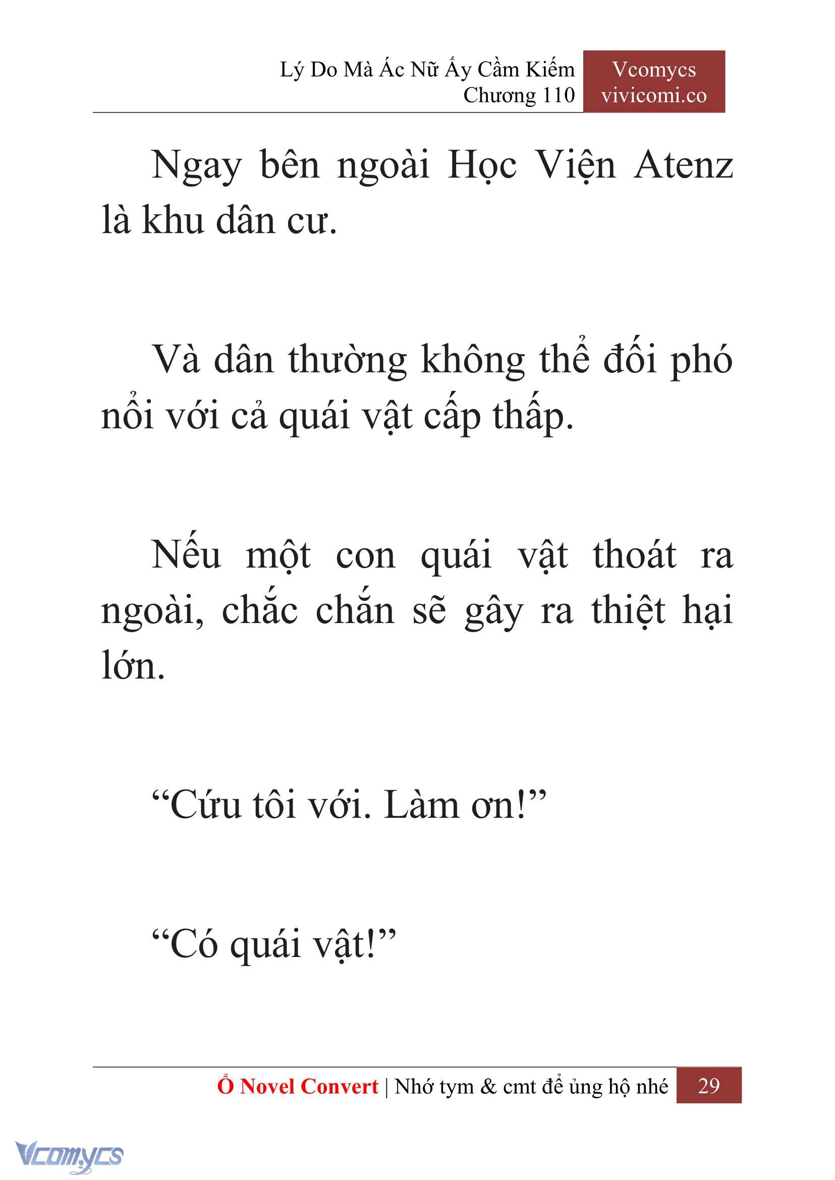 [Novel] Lý Do Mà Ác Nữ Ấy Cầm Kiếm Chap 110 - Next Chap 111