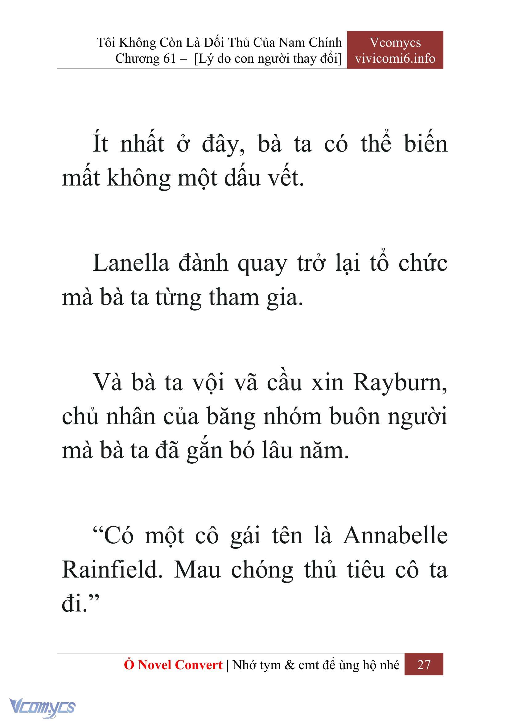 [Novel] Tôi Không Còn Là Đối Thủ Của Nam Chính Chap 61 - Trang 2
