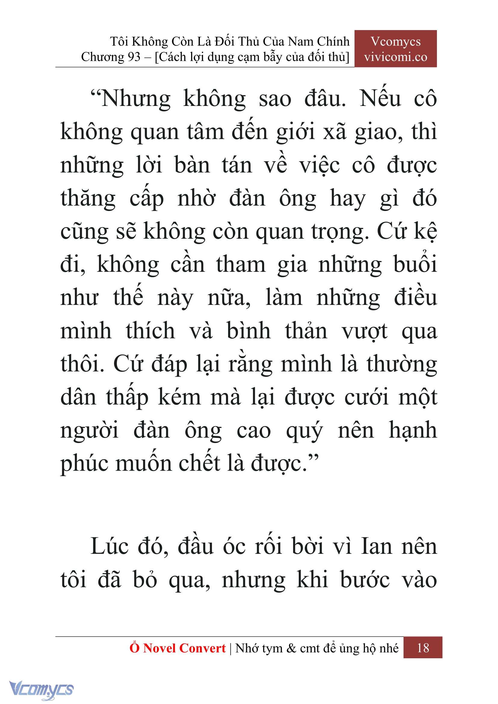 [Novel] Tôi Không Còn Là Đối Thủ Của Nam Chính Chap 93 - Trang 2