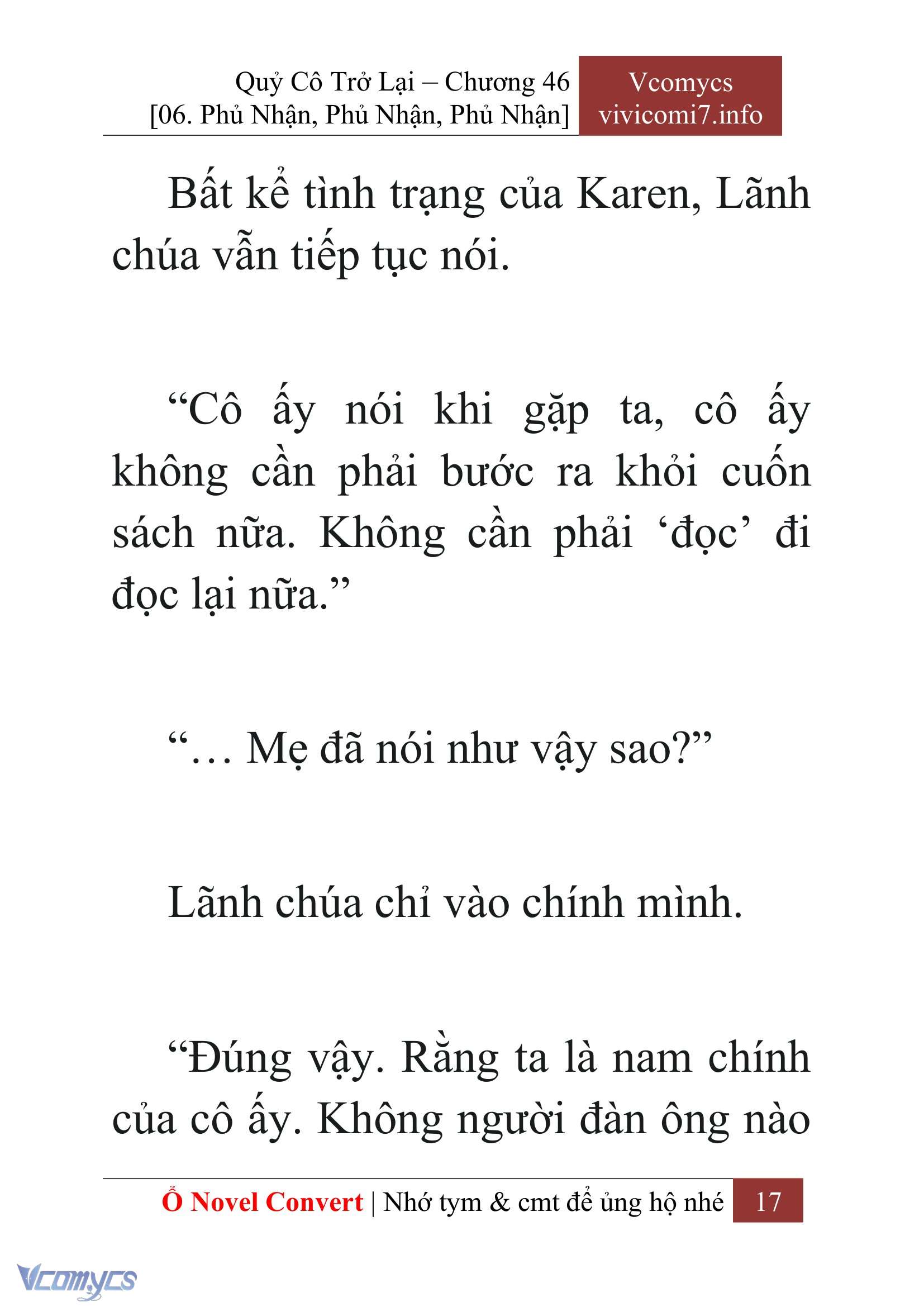 [Novel] Quý Cô Trở Lại Chap 46 - Trang 2