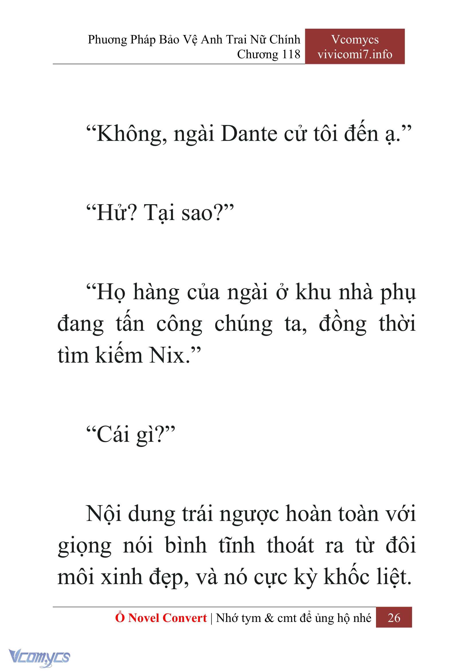 [Novel] Phương Pháp Bảo Vệ Anh Trai Nữ Chính Chap 118 - Trang 2