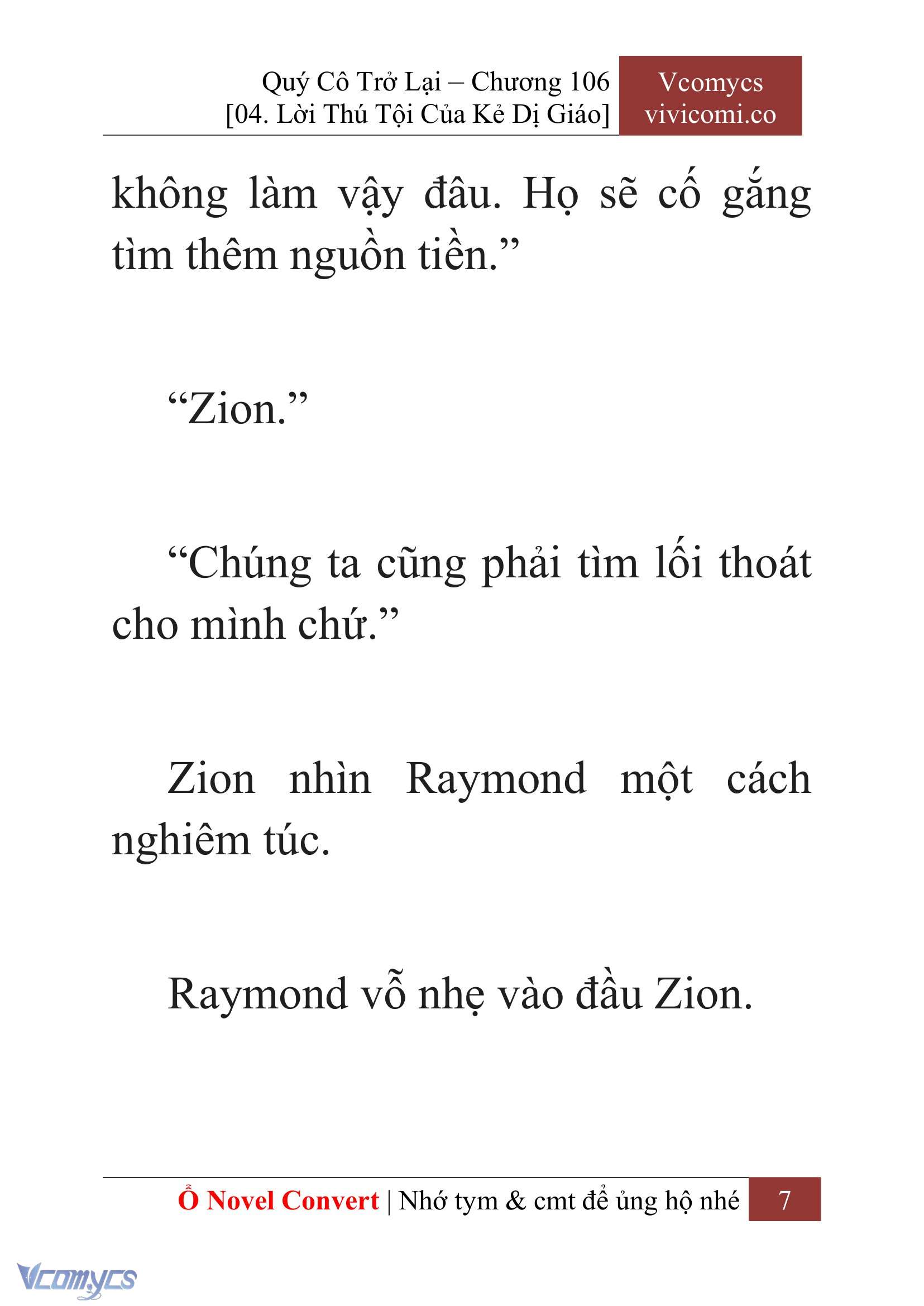 [Novel] Quý Cô Trở Lại Chap 106 - Next Chap 107