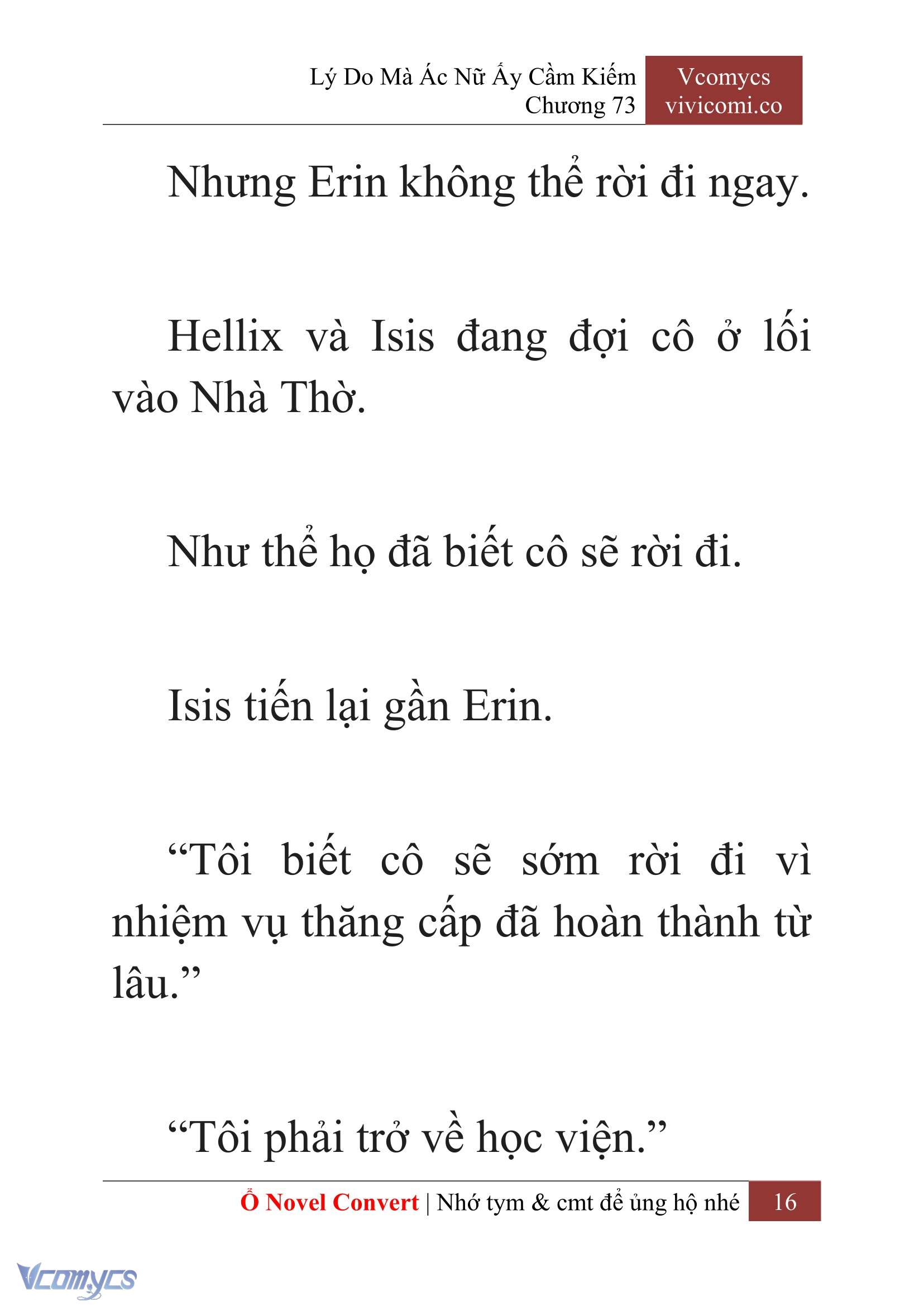 [Novel] Lý Do Mà Ác Nữ Ấy Cầm Kiếm Chap 73 - Next Chap 74