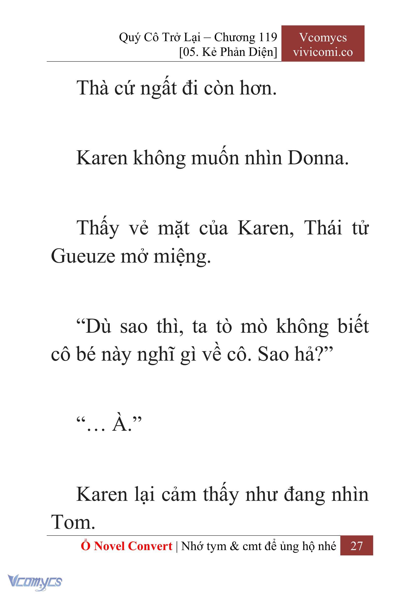 [Novel] Quý Cô Trở Lại Chap 119 - Trang 2