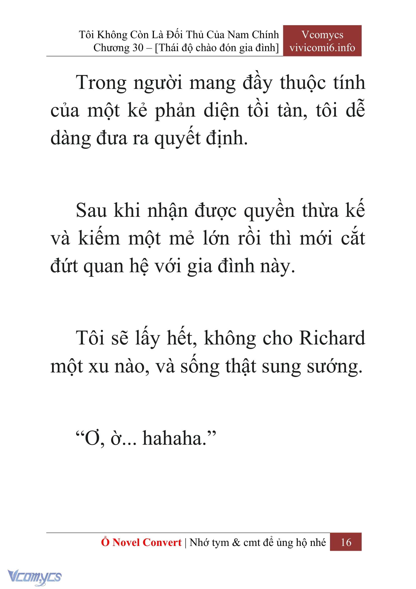 [Novel] Tôi Không Còn Là Đối Thủ Của Nam Chính Chap 30 - Trang 2