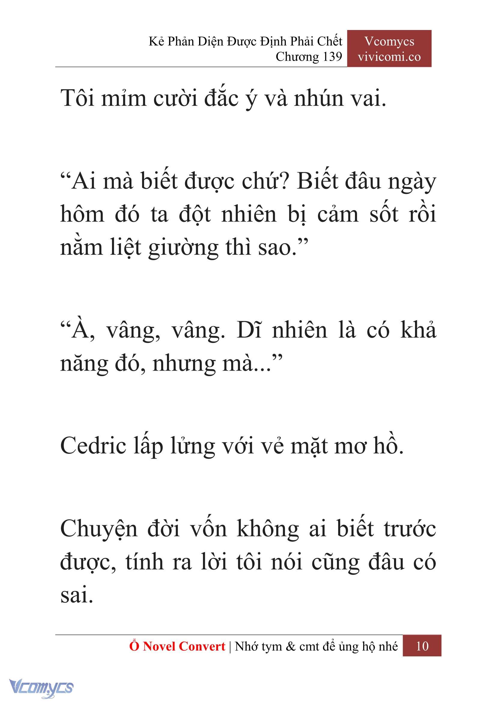 [Novel] Kẻ Phản Diện Được Định Phải Chết Chap 139 - Trang 2