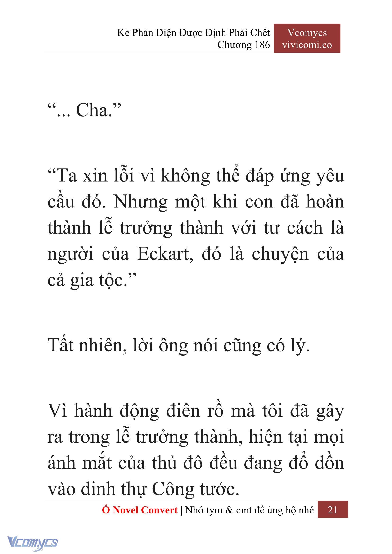 [Novel] Kẻ Phản Diện Được Định Phải Chết Chap 186 - Trang 2