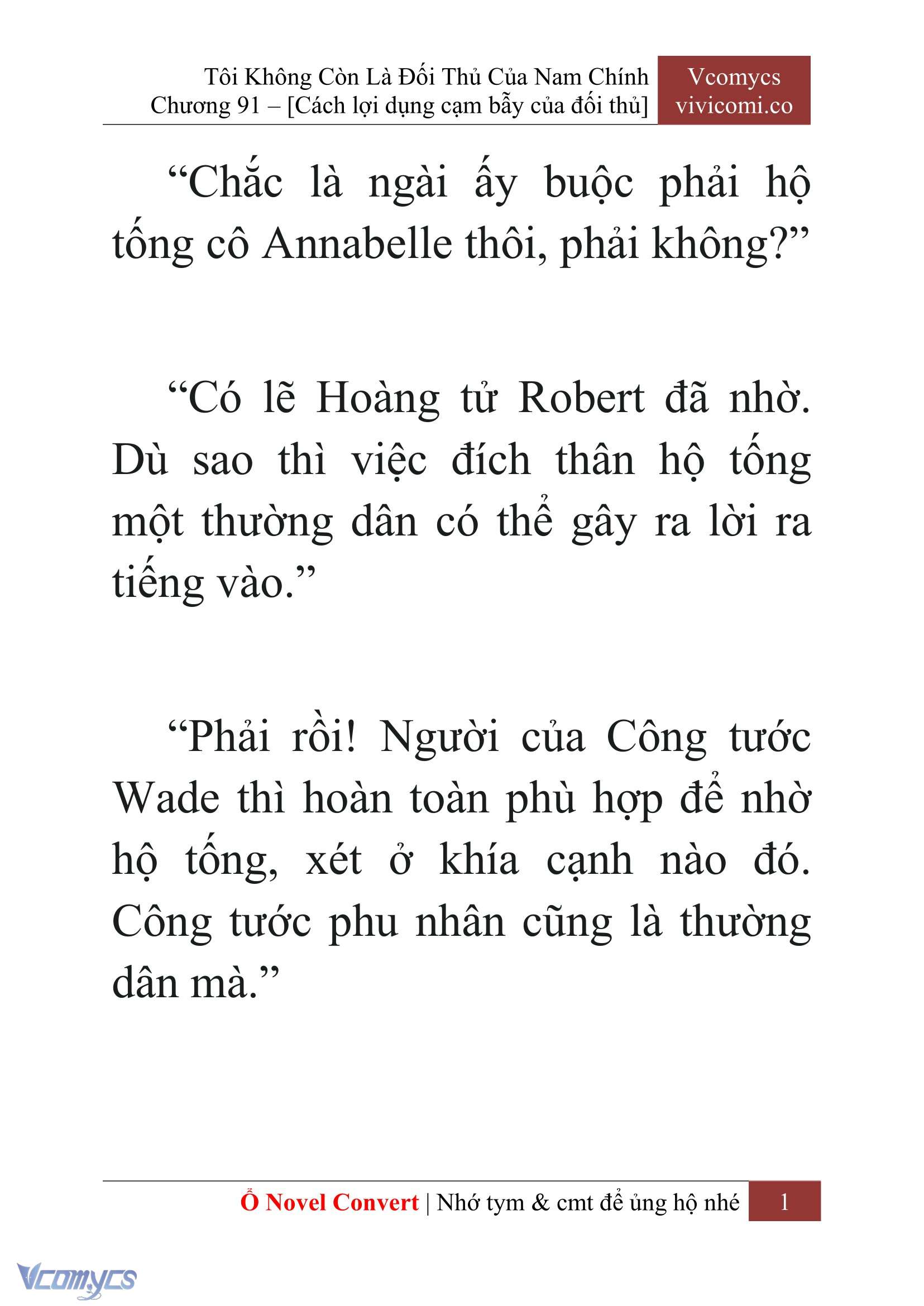 [Novel] Tôi Không Còn Là Đối Thủ Của Nam Chính Chap 91 - Trang 2