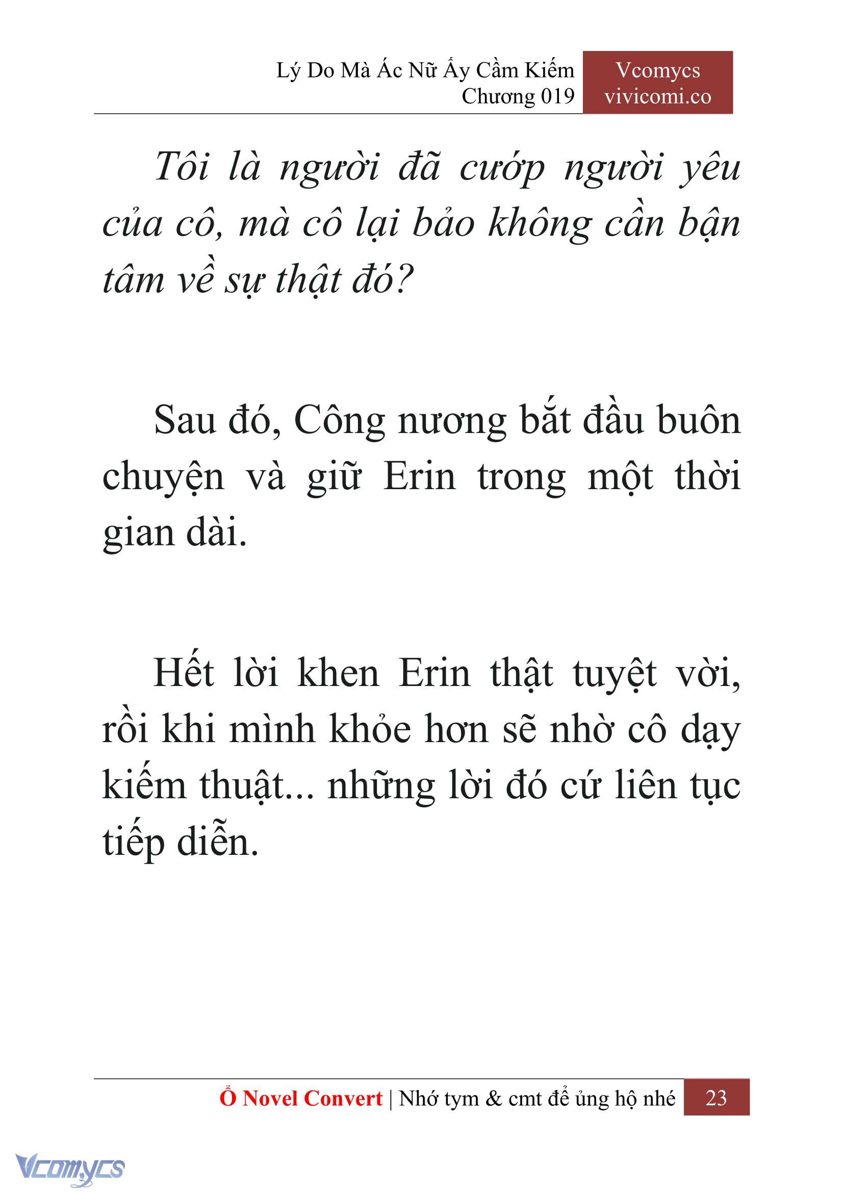 [Novel] Lý Do Mà Ác Nữ Ấy Cầm Kiếm Chap 19 - Next Chap 20