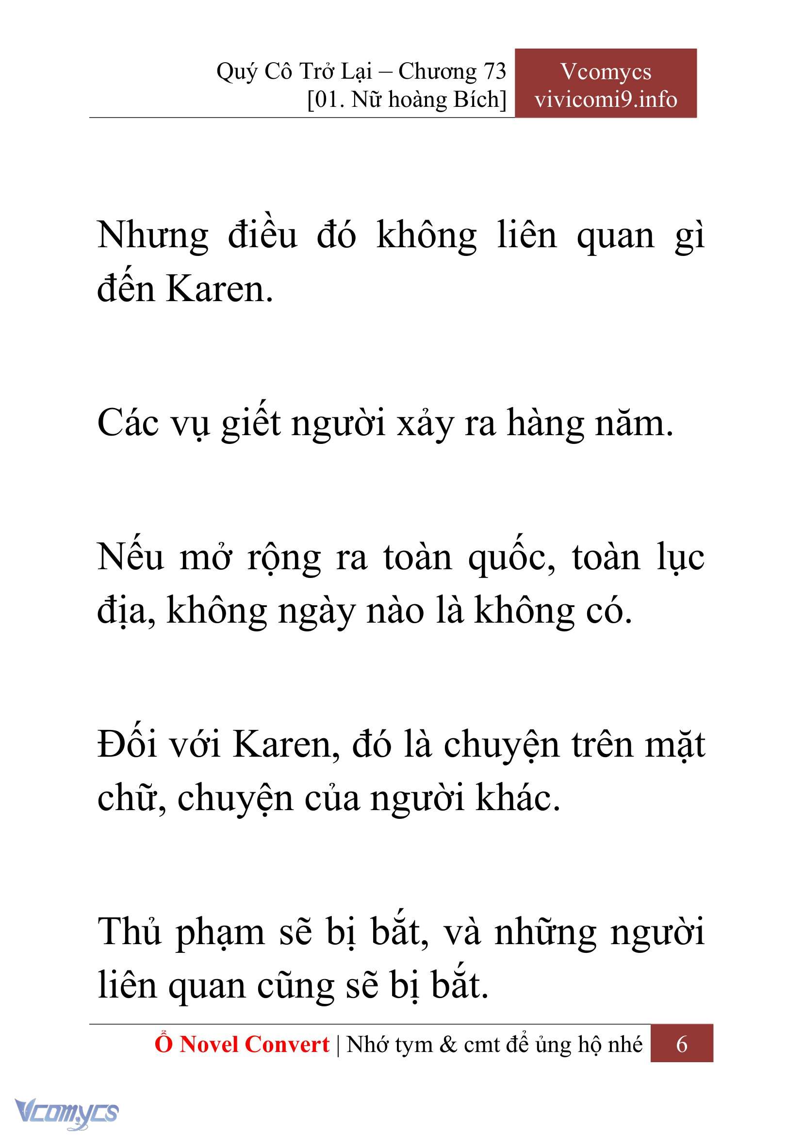 [Novel] Quý Cô Trở Lại Chap 73 - Trang 2