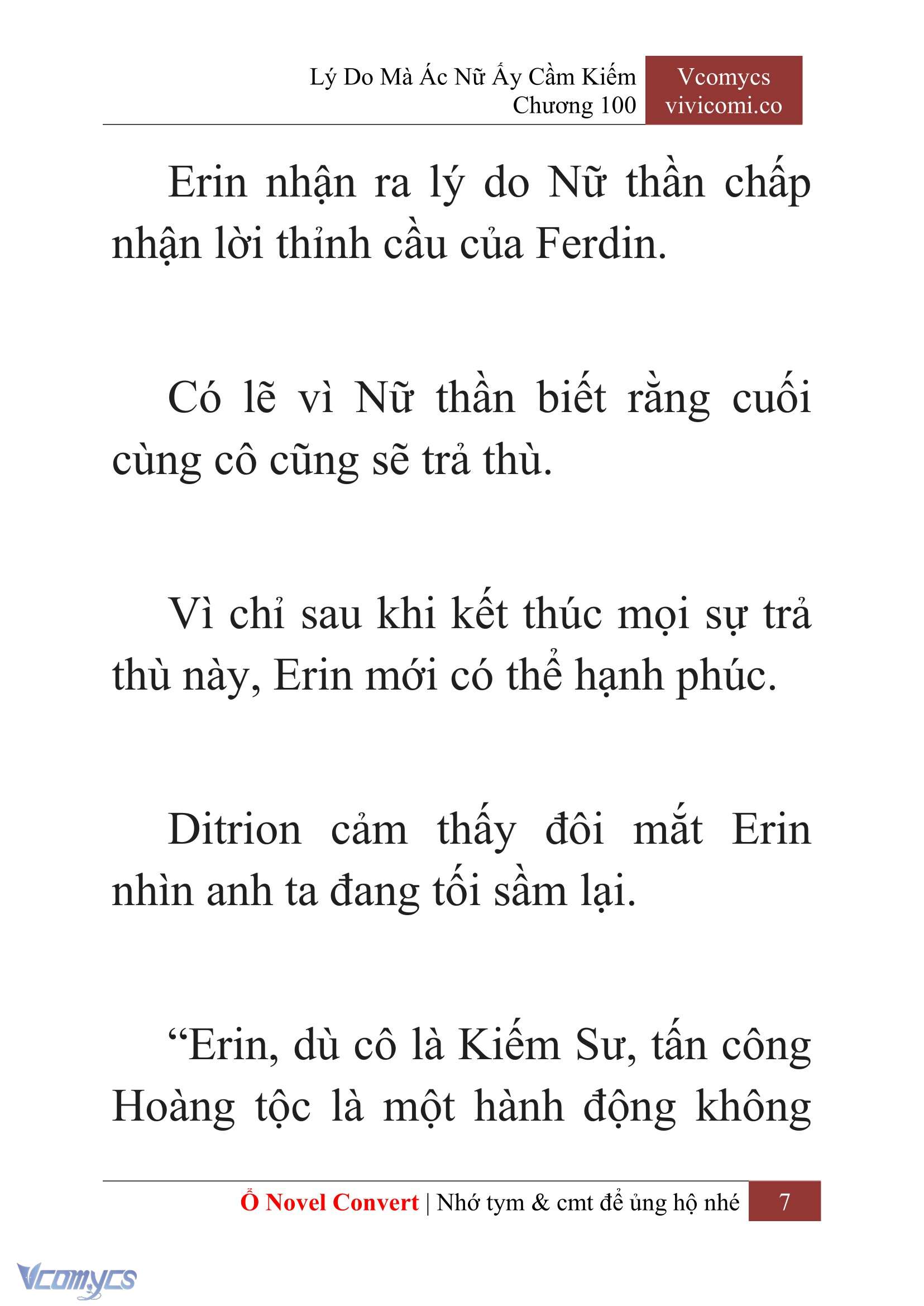 [Novel] Lý Do Mà Ác Nữ Ấy Cầm Kiếm Chap 100 - Next Chap 101