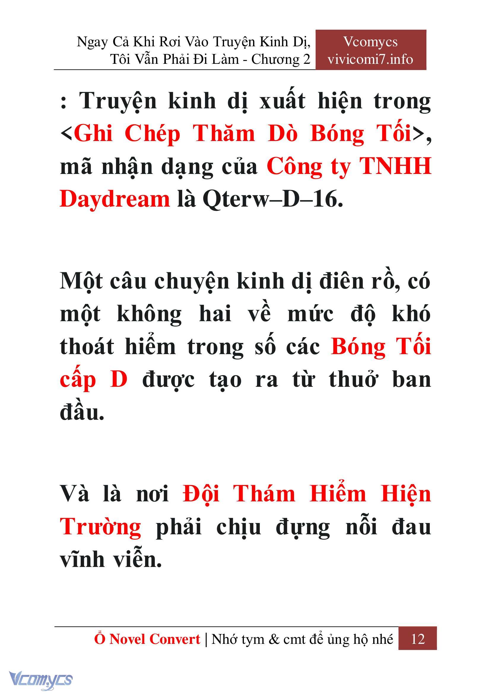 [Novel] Ngay Cả Khi Rơi Vào Truyện Kinh Dị, Tôi Vẫn Phải Đi Làm Chap 2 - Trang 2
