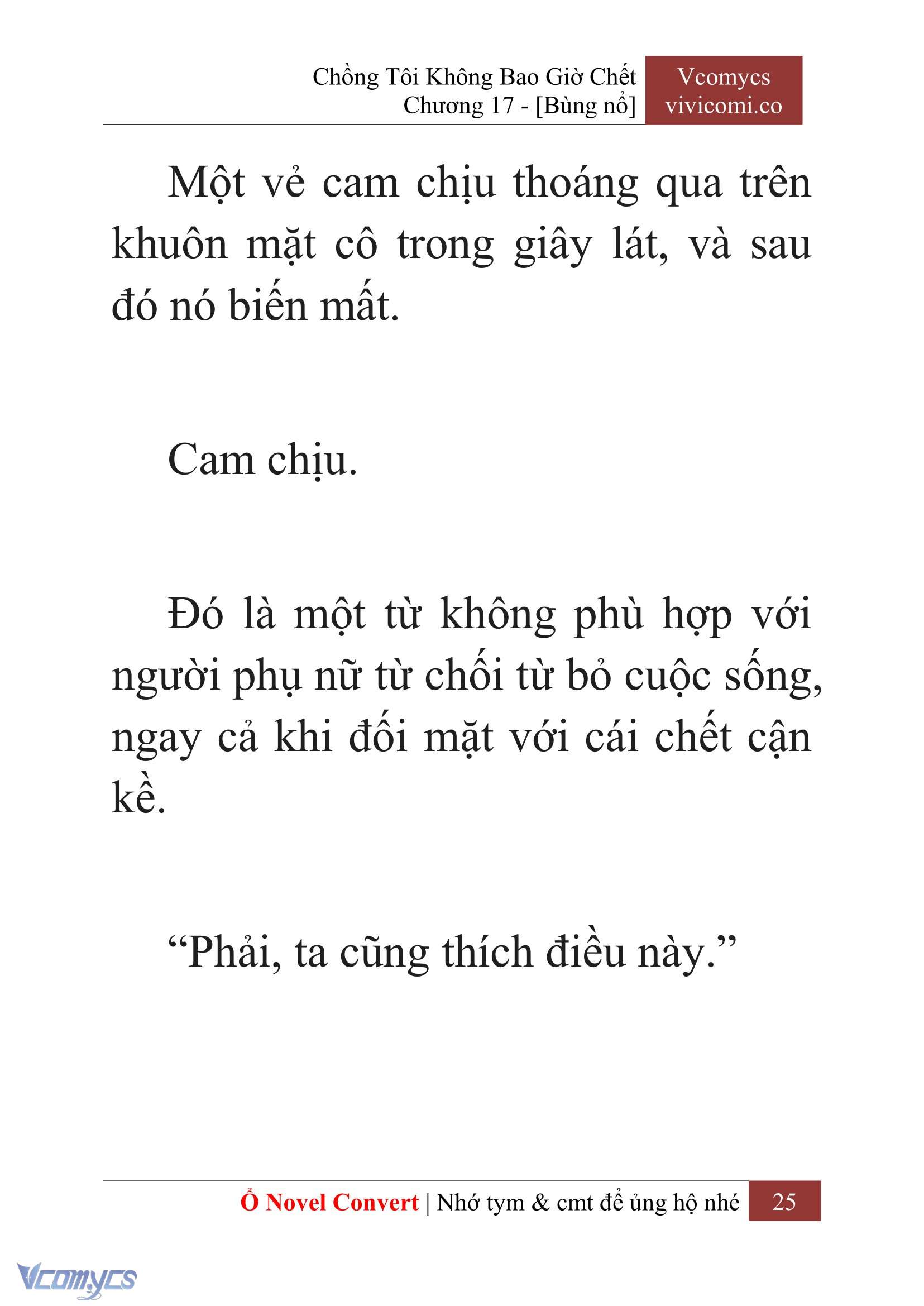 [Novel] Chồng Tôi Không Bao Giờ Chết Chap 17 - Trang 2