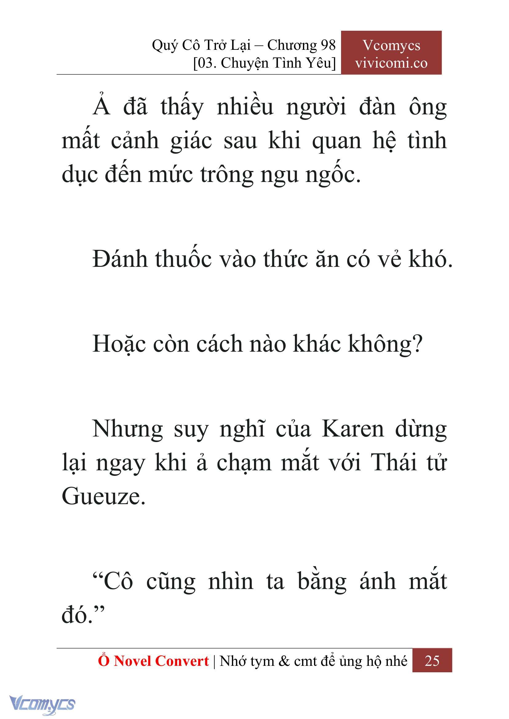 [Novel] Quý Cô Trở Lại Chap 98 - Trang 2