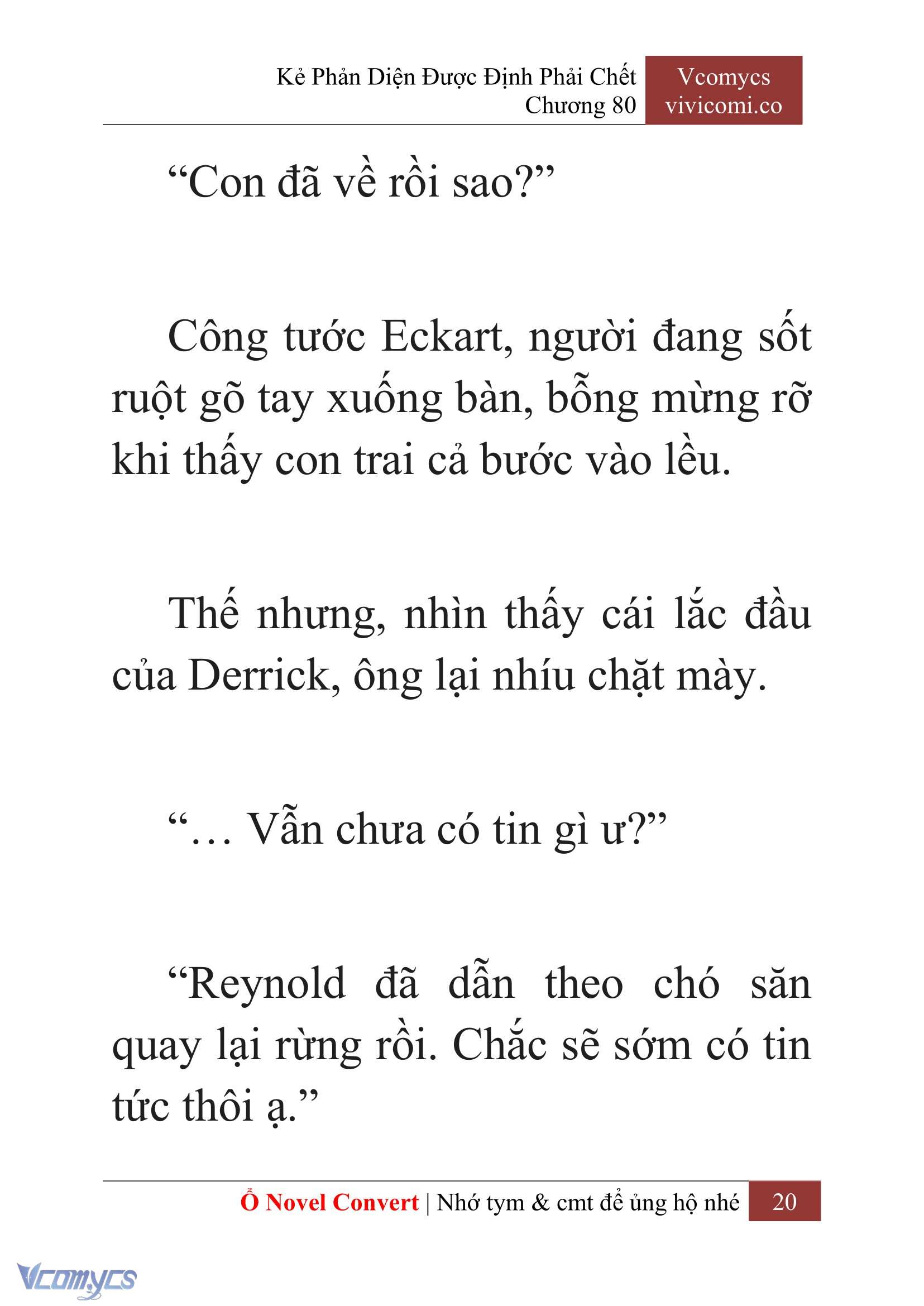 [Novel] Kẻ Phản Diện Được Định Phải Chết Chap 80 - Trang 2