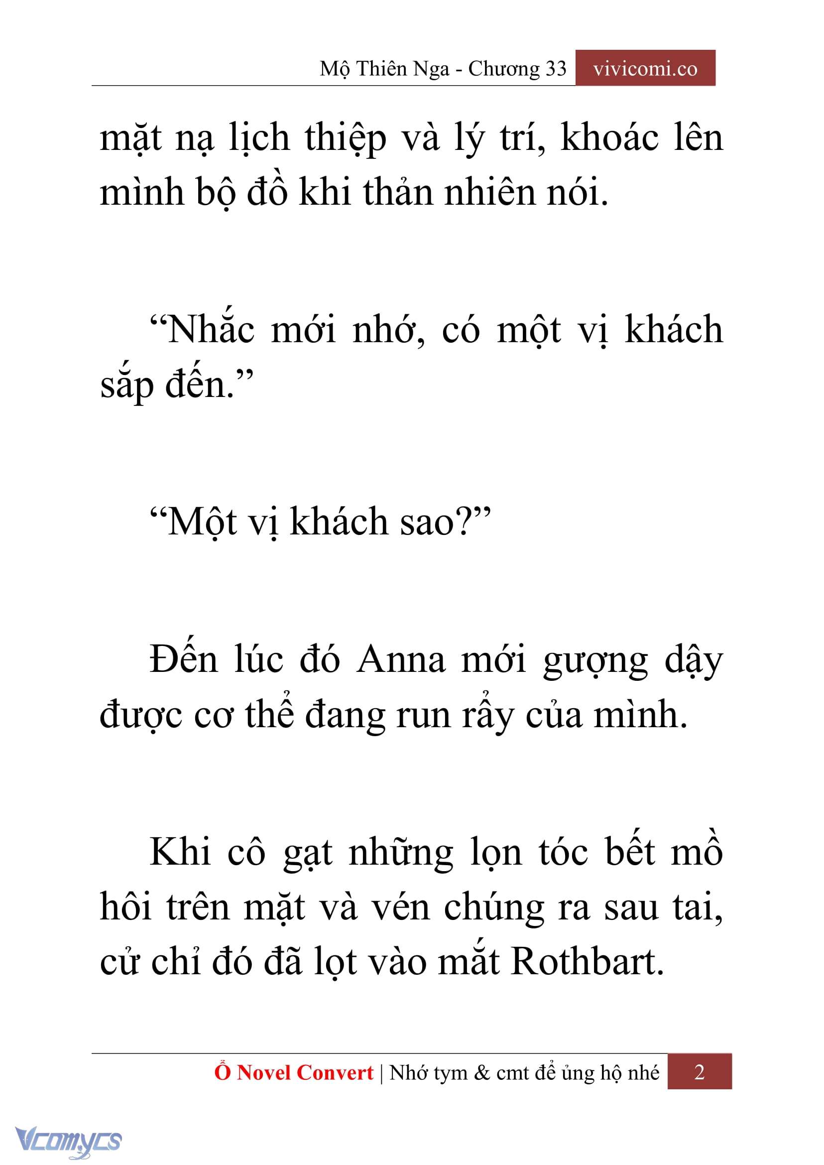 [Novel] Mộ Thiên Nga Chap 33 - Next Chap 34