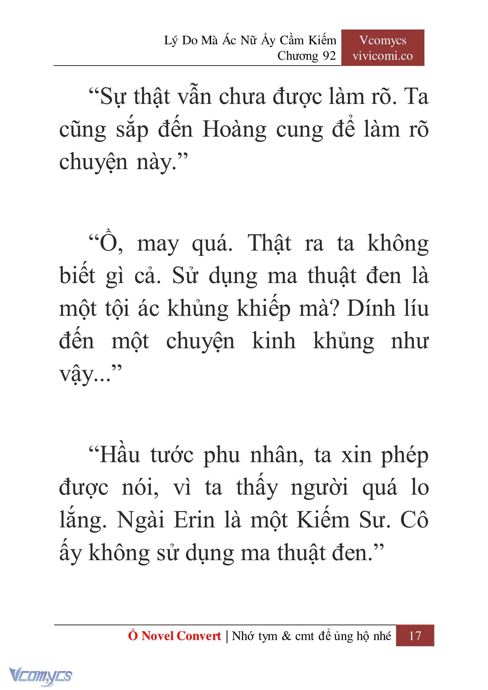 [Novel] Lý Do Mà Ác Nữ Ấy Cầm Kiếm Chap 92 - Next Chap 93