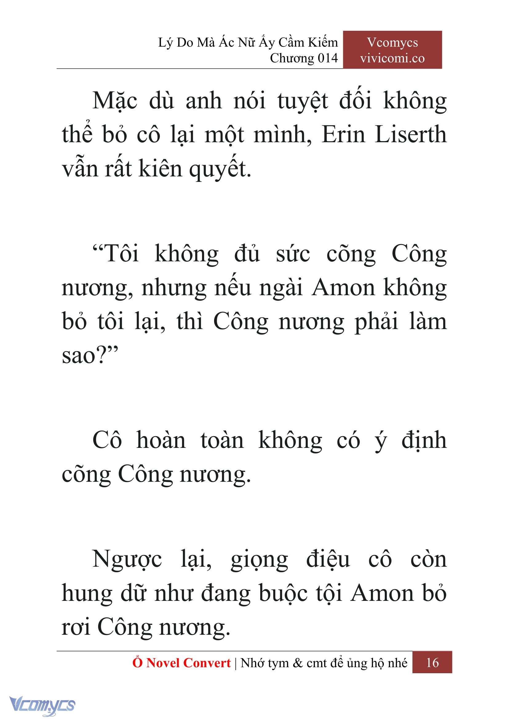 [Novel] Lý Do Mà Ác Nữ Ấy Cầm Kiếm Chap 14 - Next Chap 15