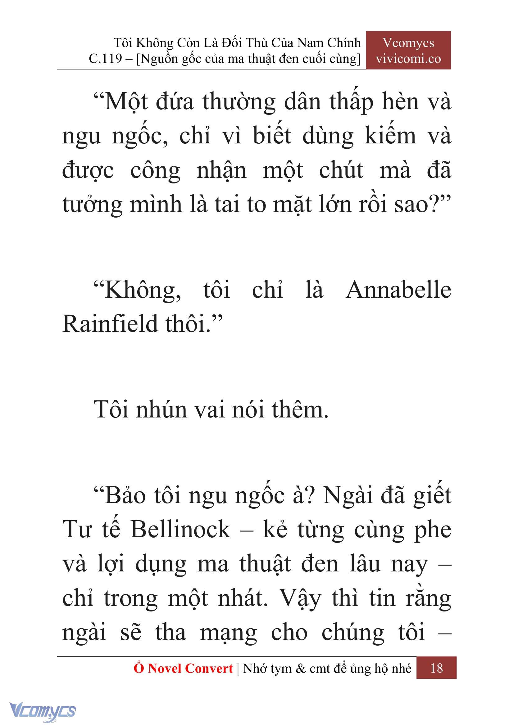[Novel] Tôi Không Còn Là Đối Thủ Của Nam Chính Chap 119 - Trang 2