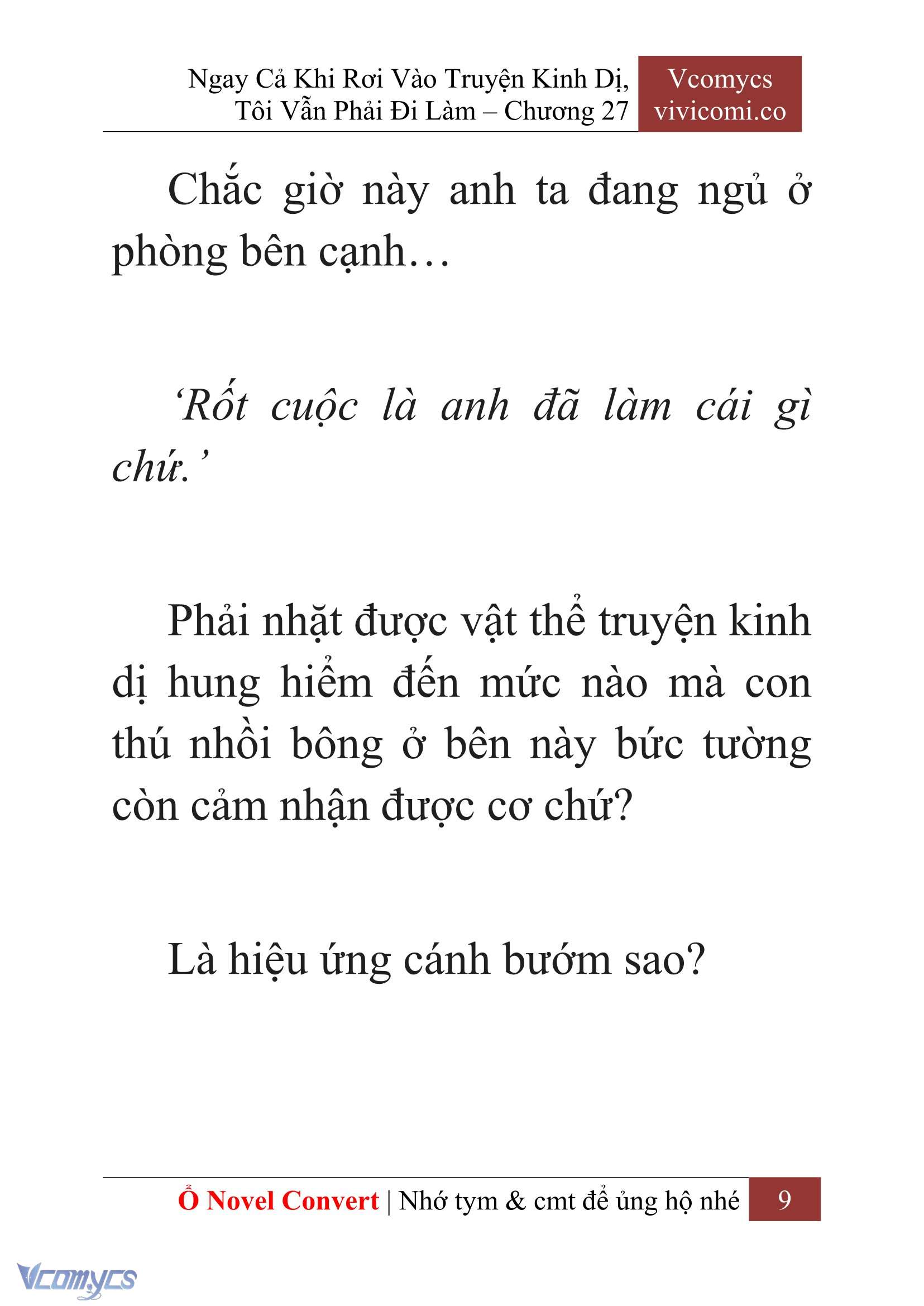 [Novel] Ngay Cả Khi Rơi Vào Truyện Kinh Dị, Tôi Vẫn Phải Đi Làm Chap 27 - Trang 2