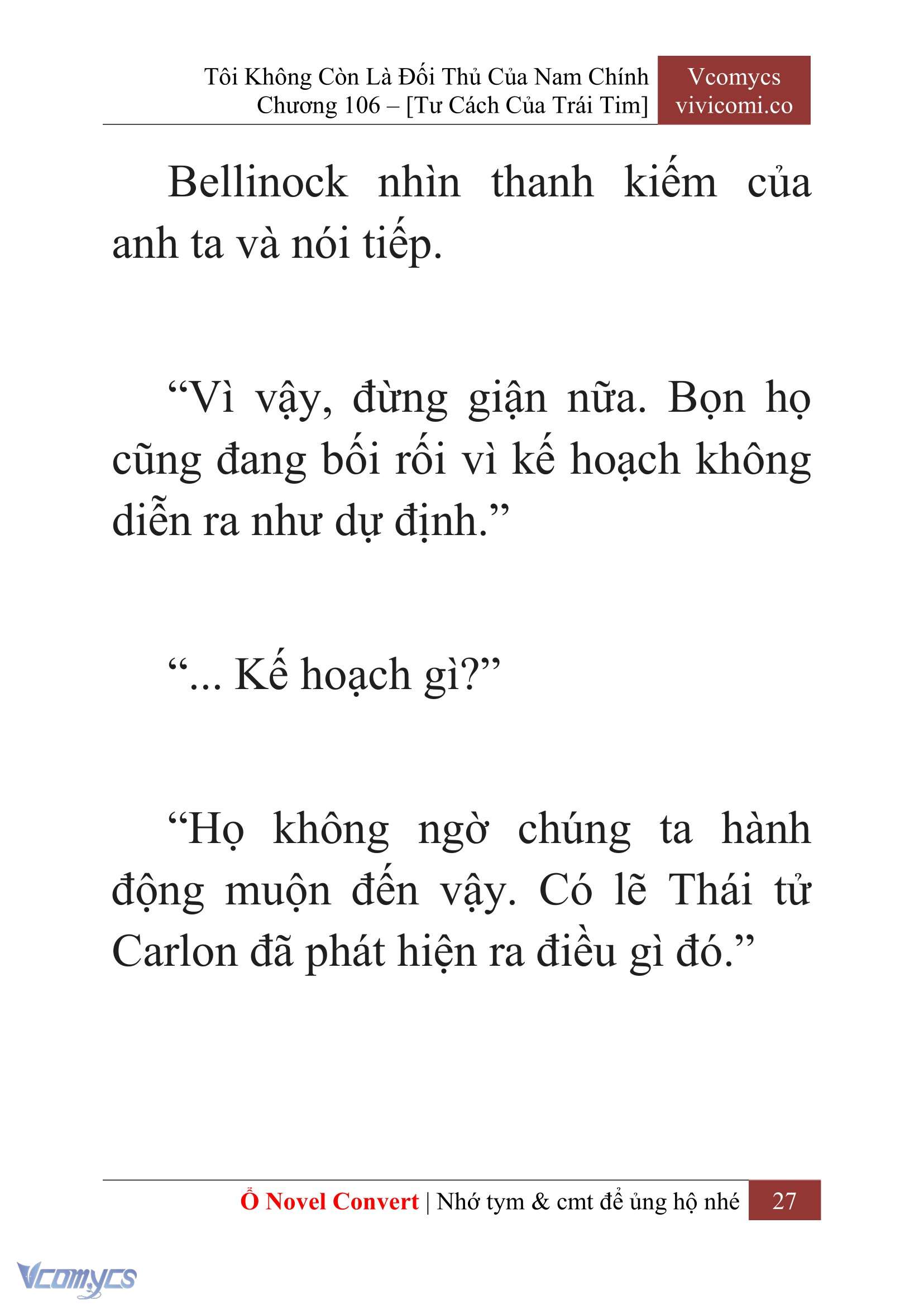 [Novel] Tôi Không Còn Là Đối Thủ Của Nam Chính Chap 106 - Trang 2