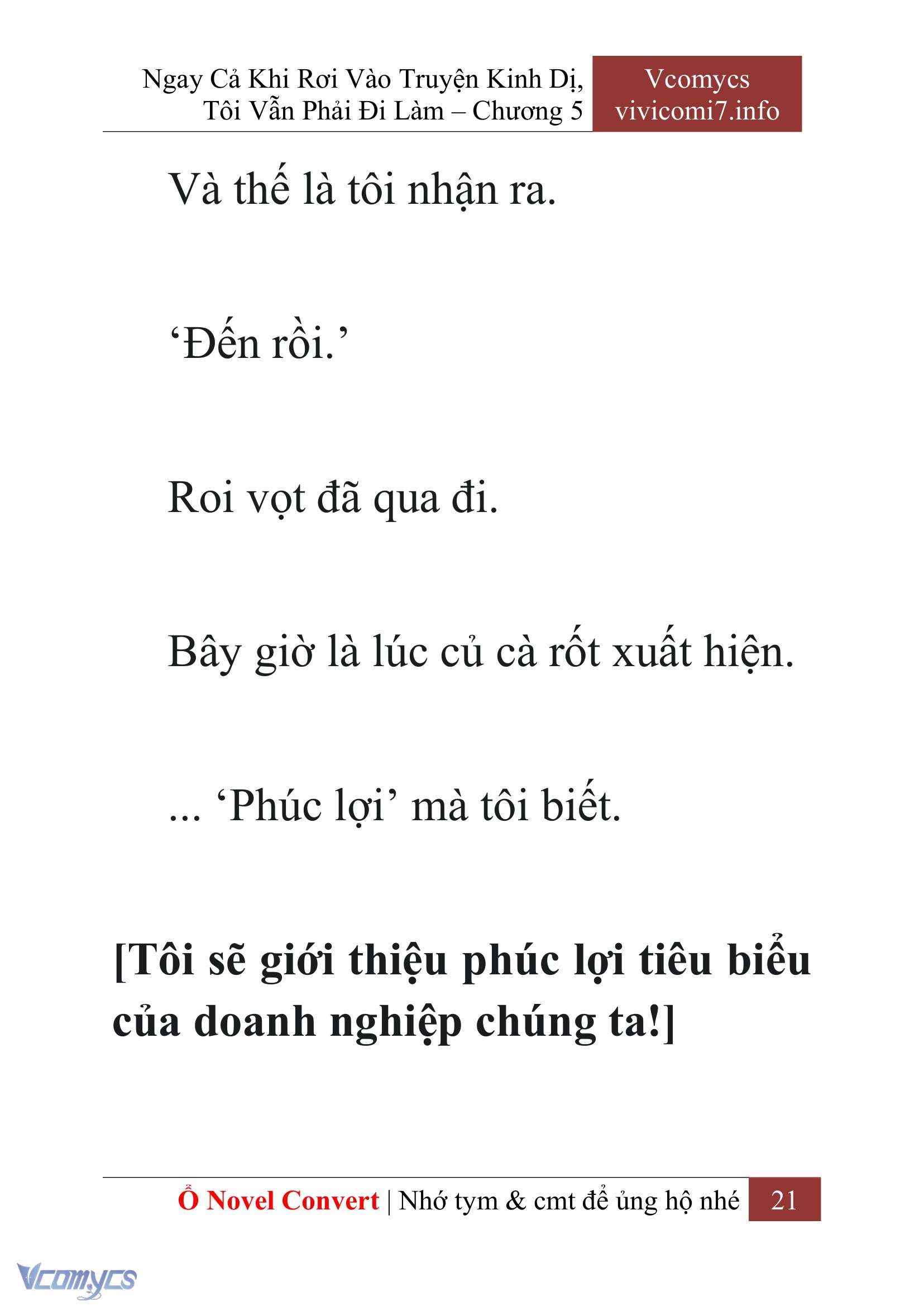 [Novel] Ngay Cả Khi Rơi Vào Truyện Kinh Dị, Tôi Vẫn Phải Đi Làm Chap 5 - Trang 2