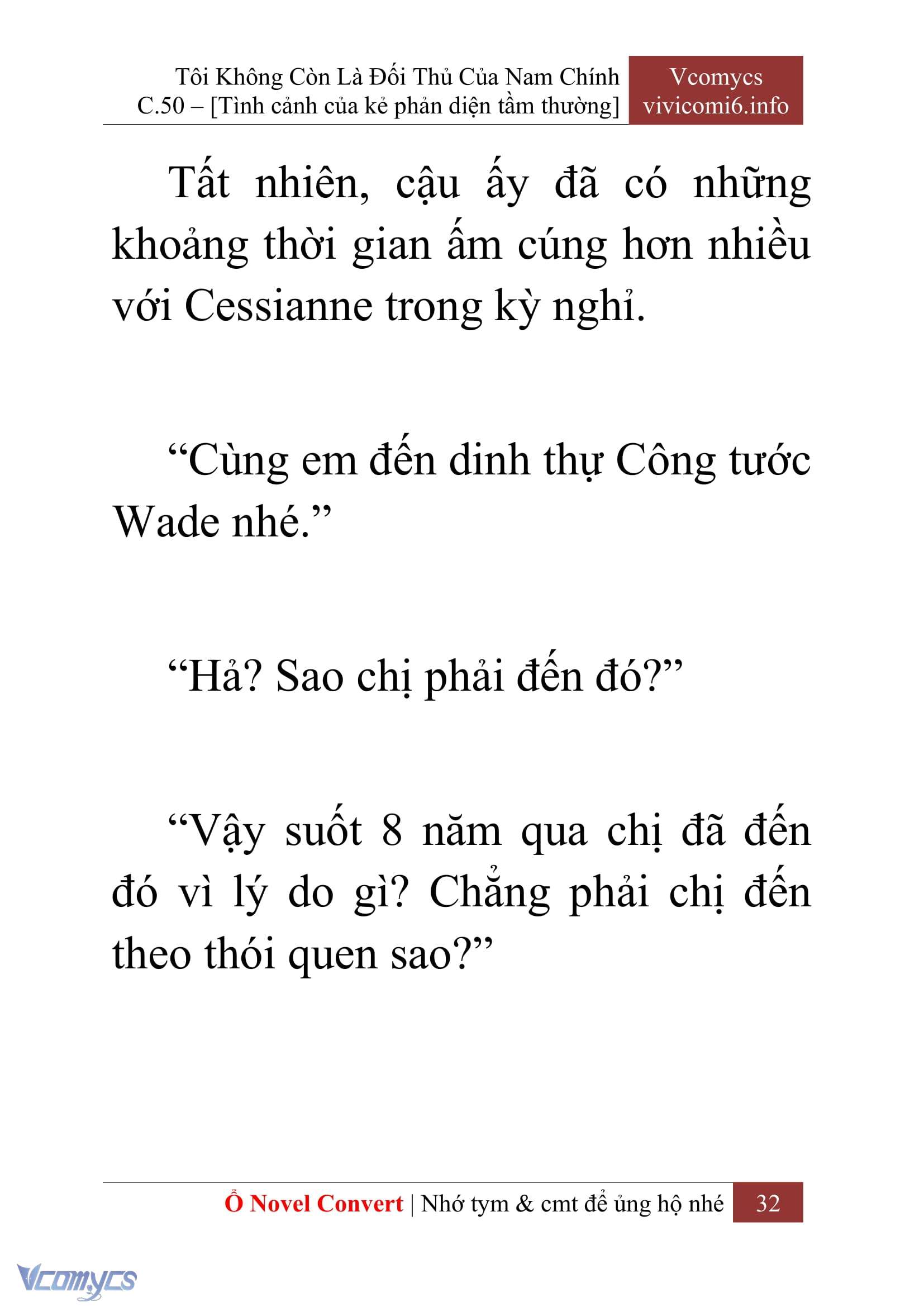 [Novel] Tôi Không Còn Là Đối Thủ Của Nam Chính Chap 50 - Trang 2