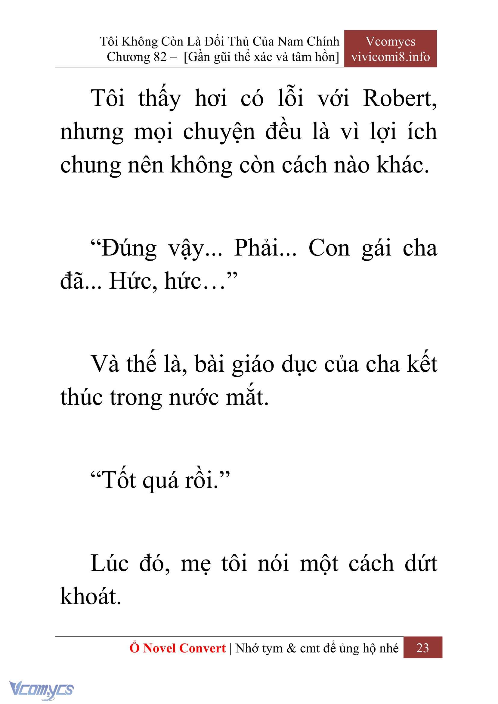 [Novel] Tôi Không Còn Là Đối Thủ Của Nam Chính Chap 82 - Trang 2