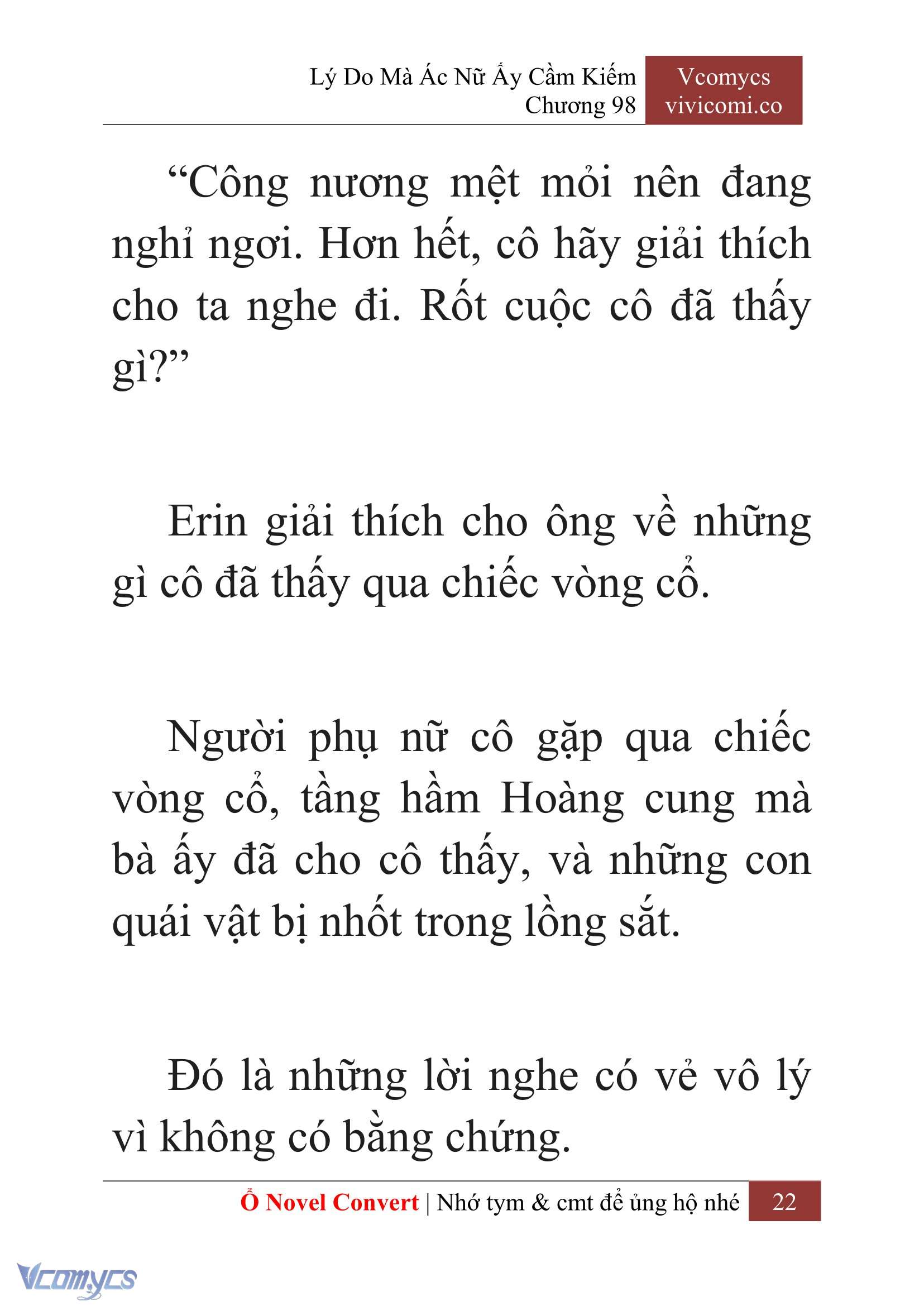 [Novel] Lý Do Mà Ác Nữ Ấy Cầm Kiếm Chap 98 - Next Chap 99