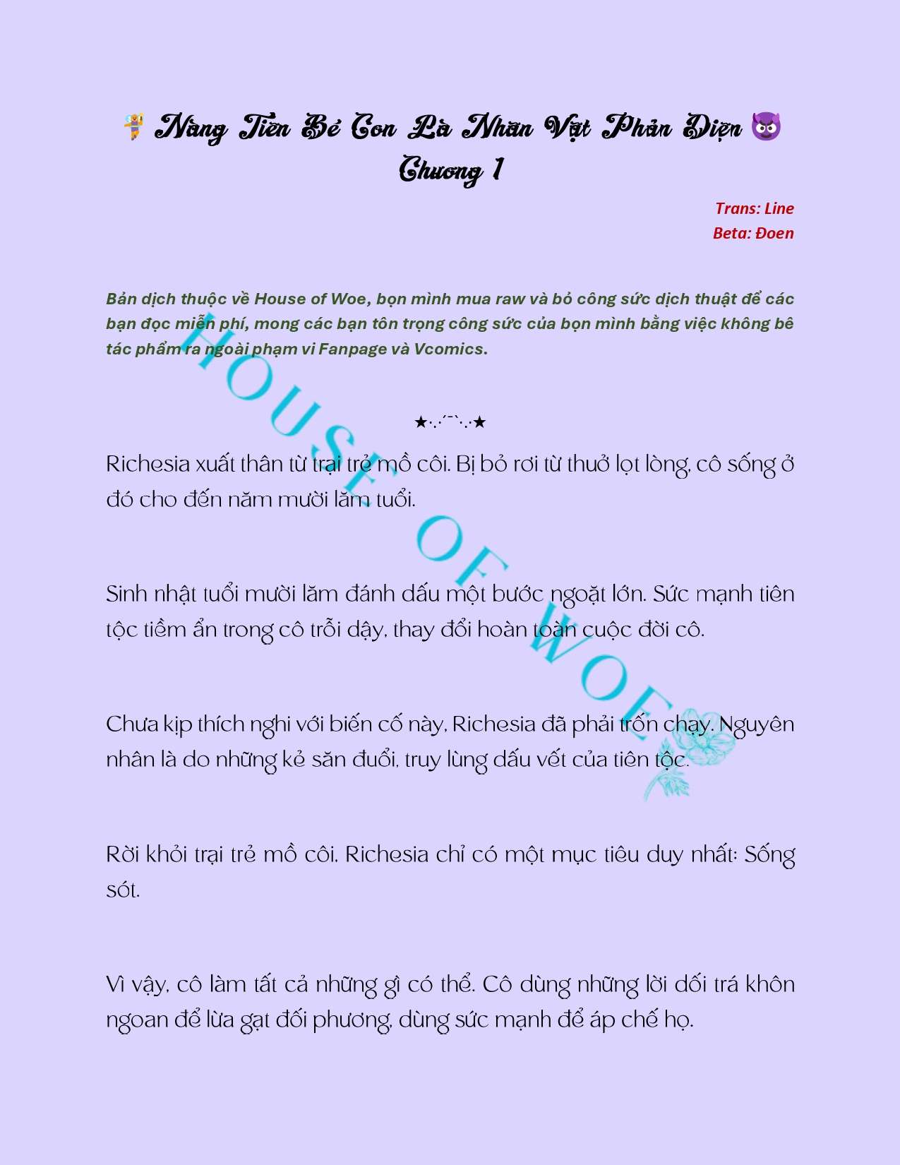 [NOVEL] NÀNG TIÊN BÉ CON LÀ NHÂN VẬT PHẢN DIỆN Chap 1 - Trang 2