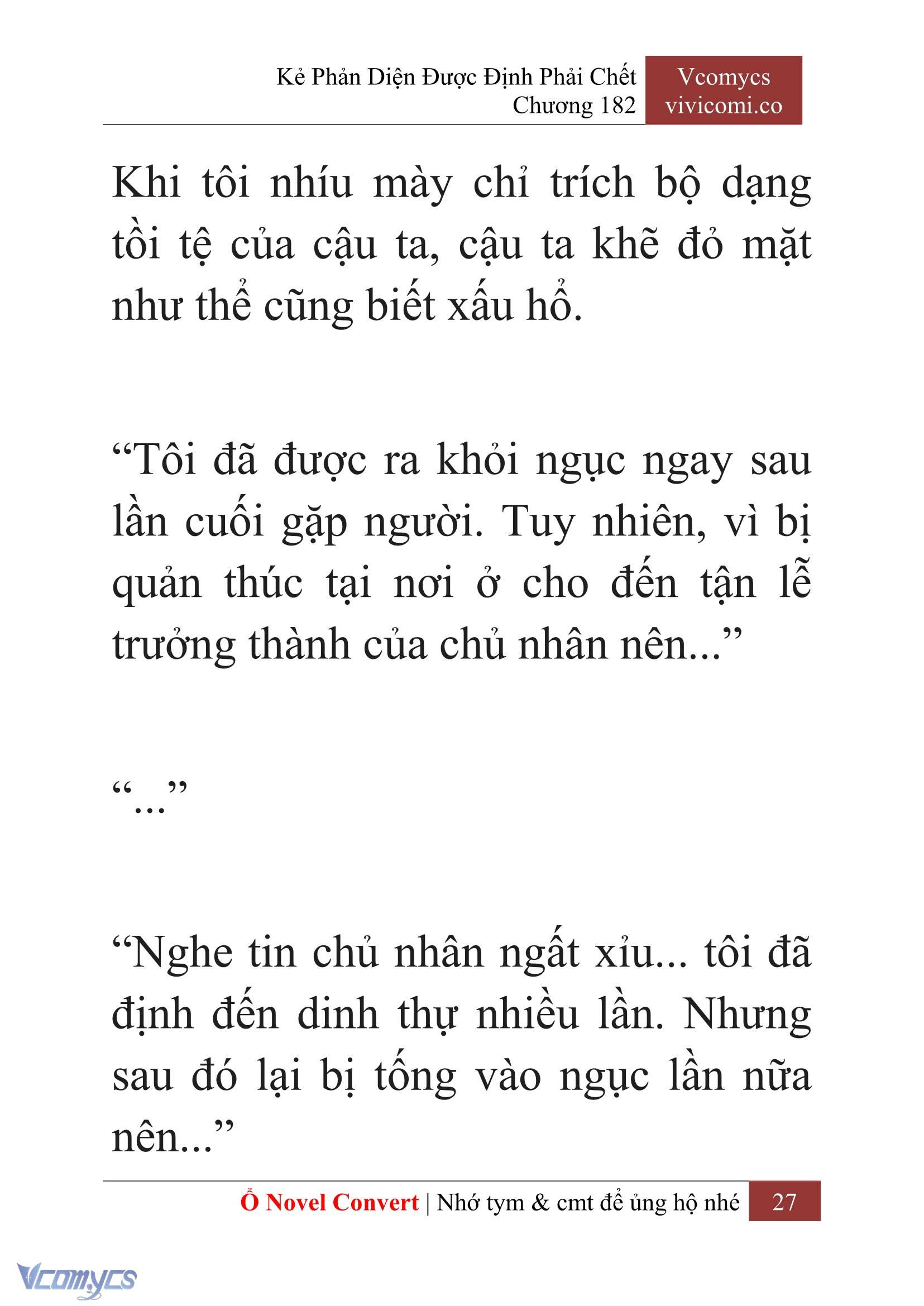 [Novel] Kẻ Phản Diện Được Định Phải Chết Chap 182 - Trang 2