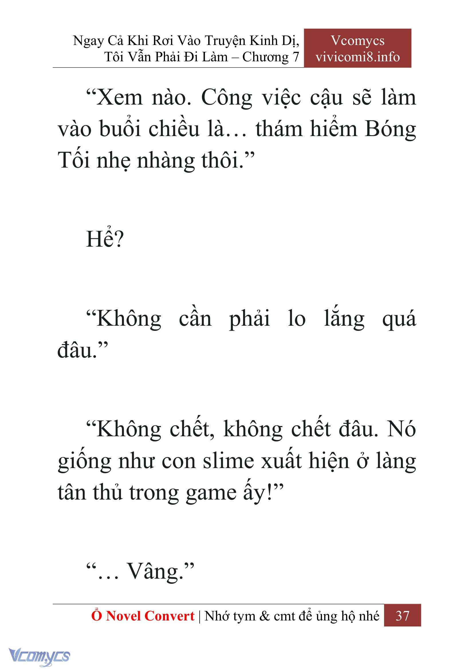 [Novel] Ngay Cả Khi Rơi Vào Truyện Kinh Dị, Tôi Vẫn Phải Đi Làm Chap 7 - Trang 2