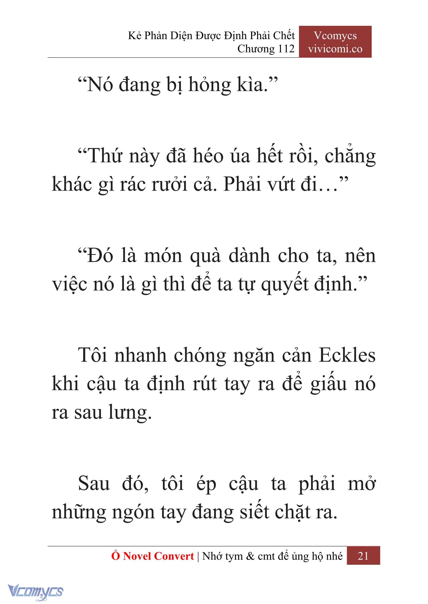 [Novel] Kẻ Phản Diện Được Định Phải Chết Chap 112 - Trang 2
