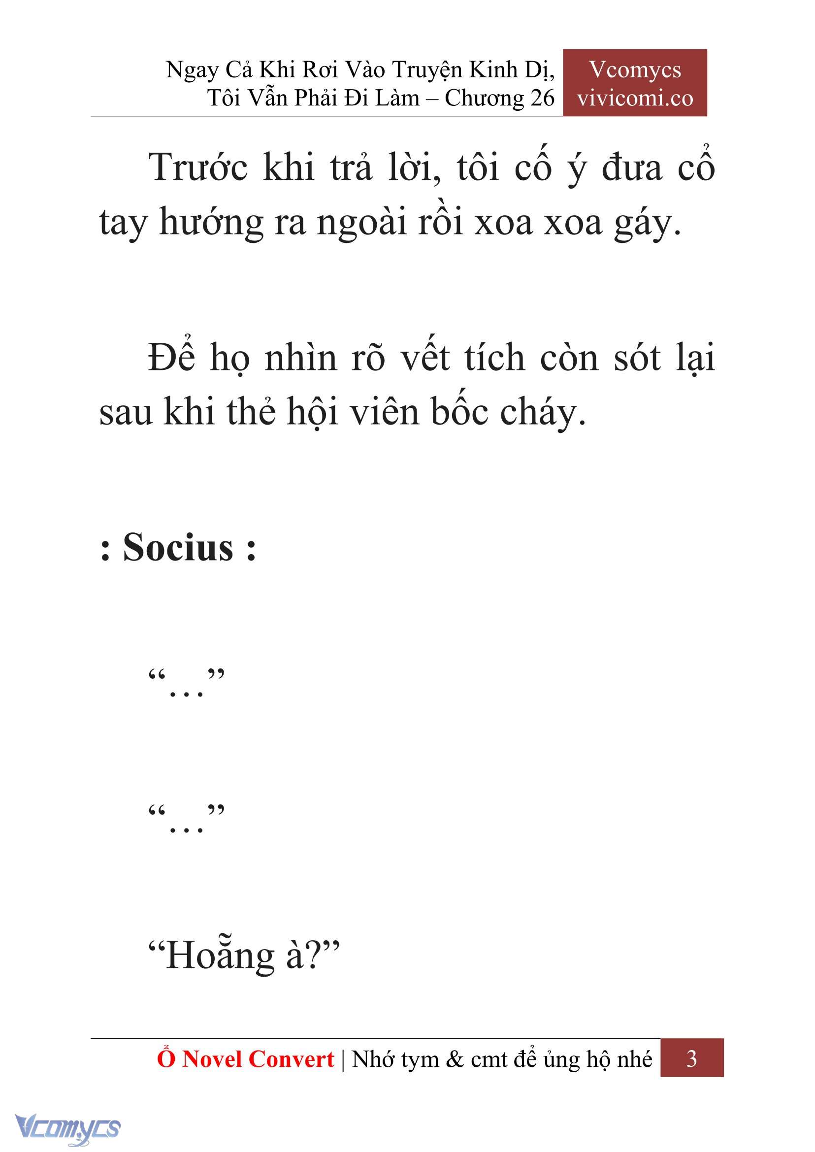 [Novel] Ngay Cả Khi Rơi Vào Truyện Kinh Dị, Tôi Vẫn Phải Đi Làm Chap 26 - Trang 2