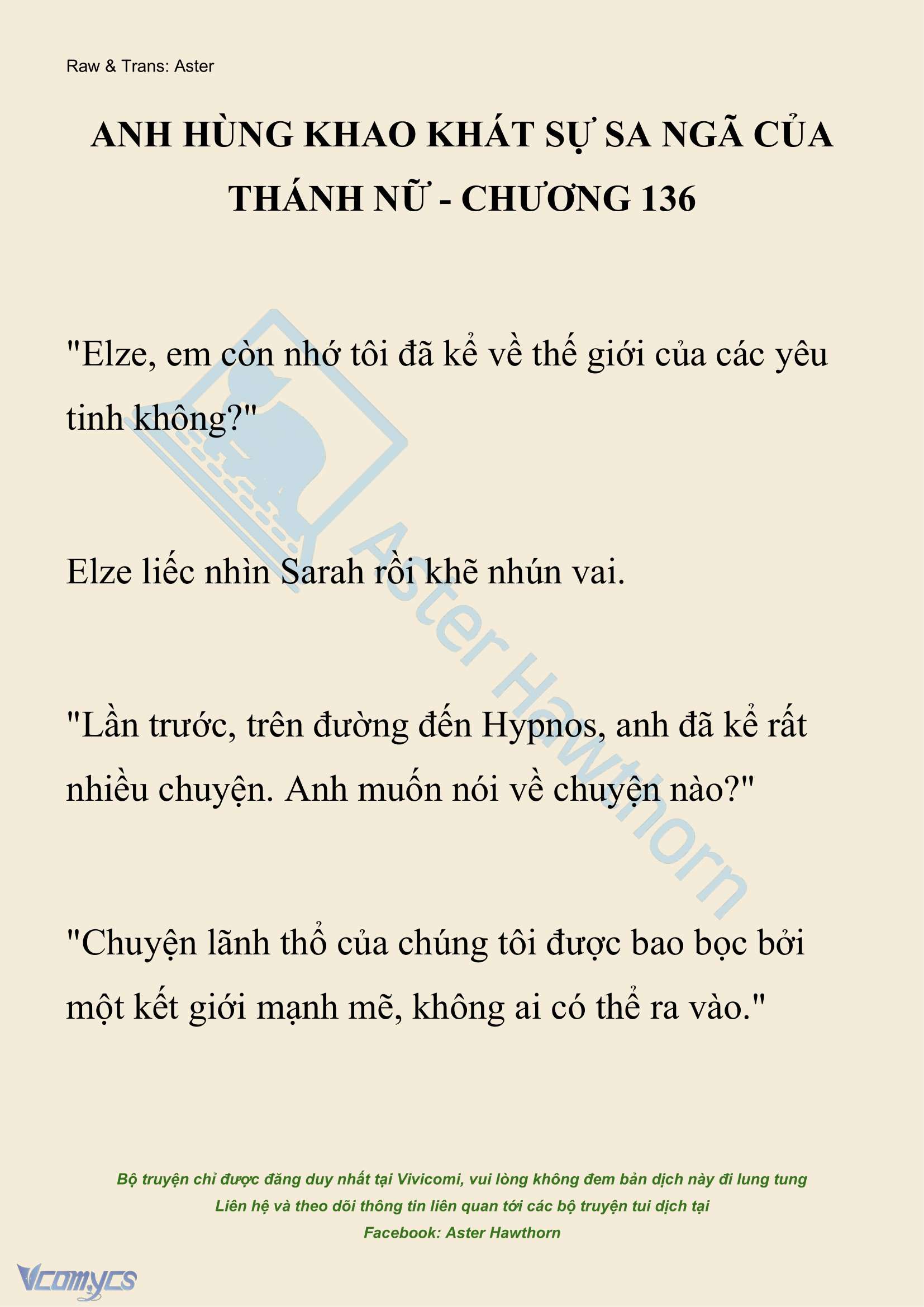 [NOVEL] Anh Hùng Khao Khát Sự Sa Ngã Của Thánh Nữ Chap 136 - Trang 2