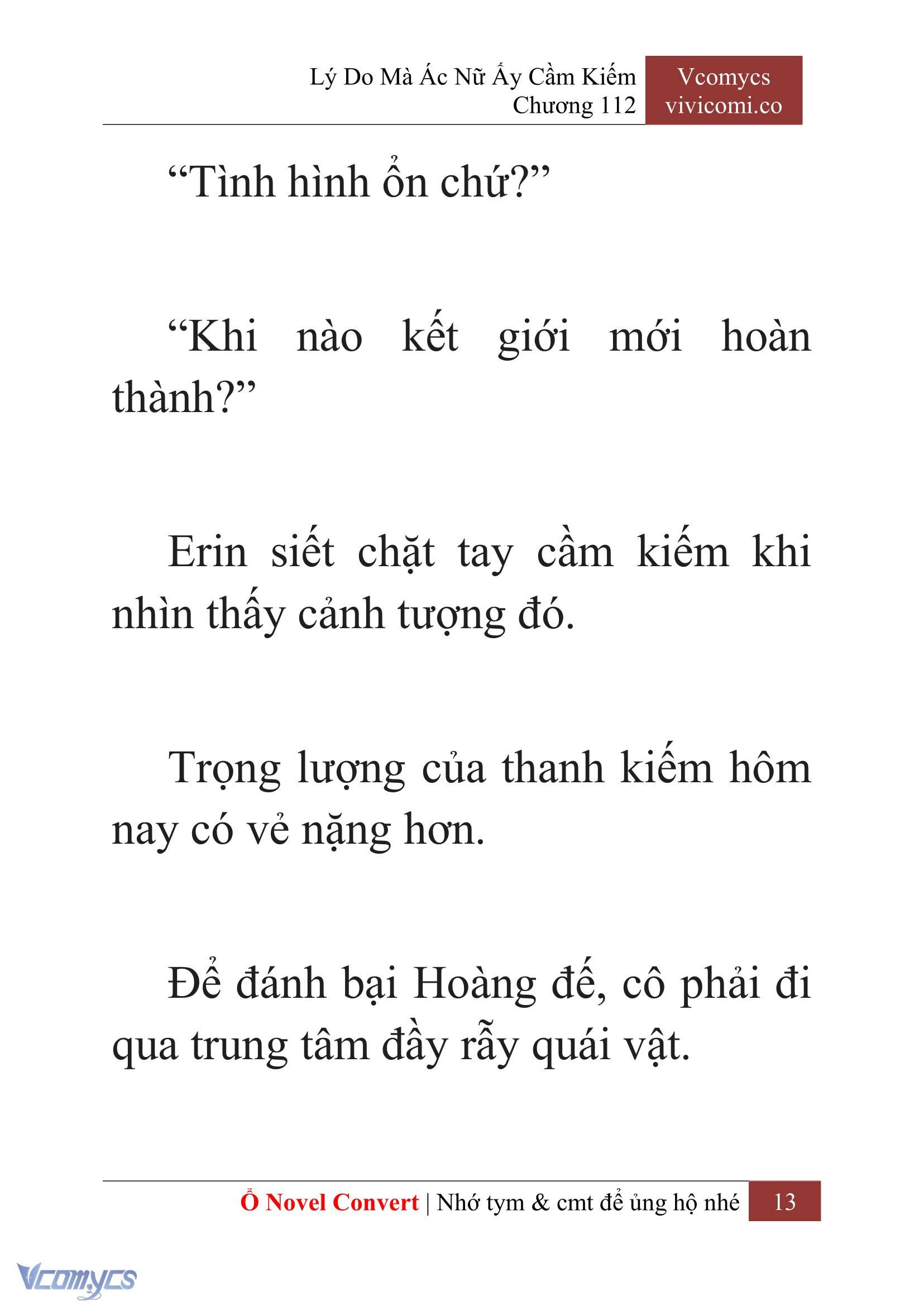 [Novel] Lý Do Mà Ác Nữ Ấy Cầm Kiếm Chap 112 - Trang 2
