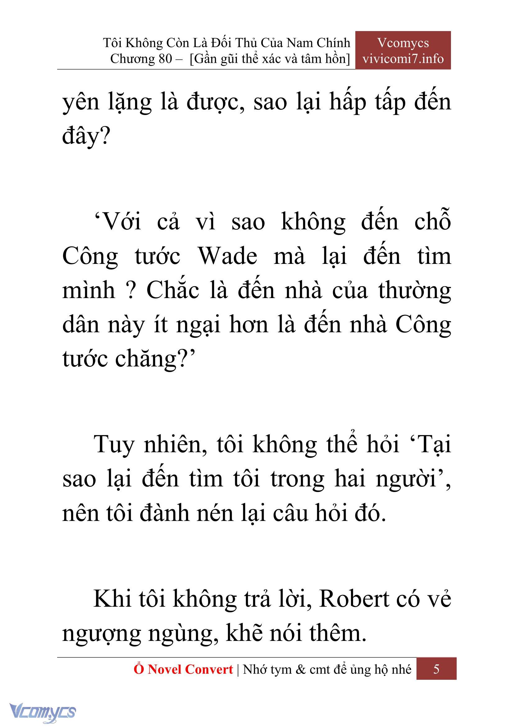 [Novel] Tôi Không Còn Là Đối Thủ Của Nam Chính Chap 80 - Trang 2