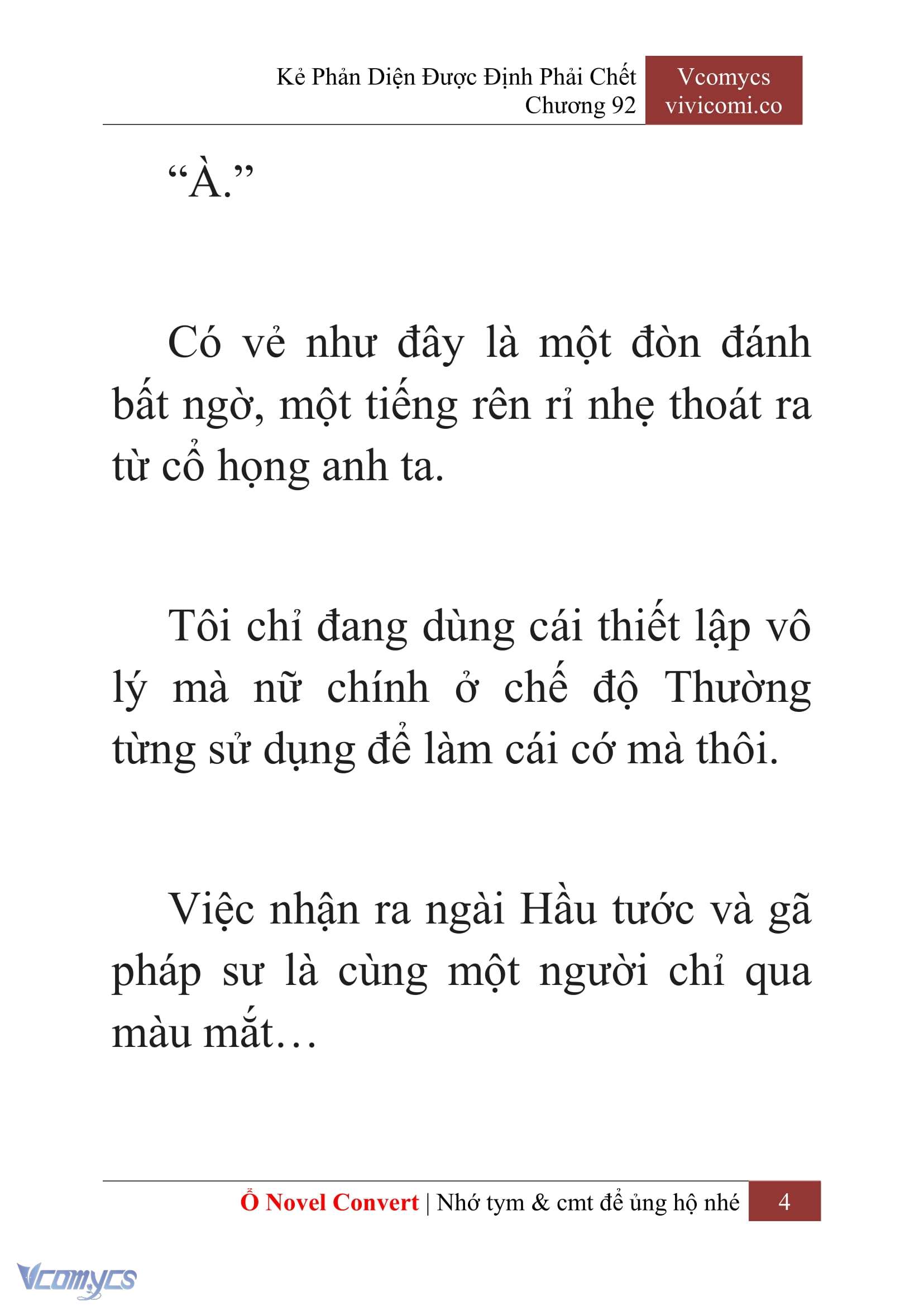 [Novel] Kẻ Phản Diện Được Định Phải Chết Chap 92 - Trang 2