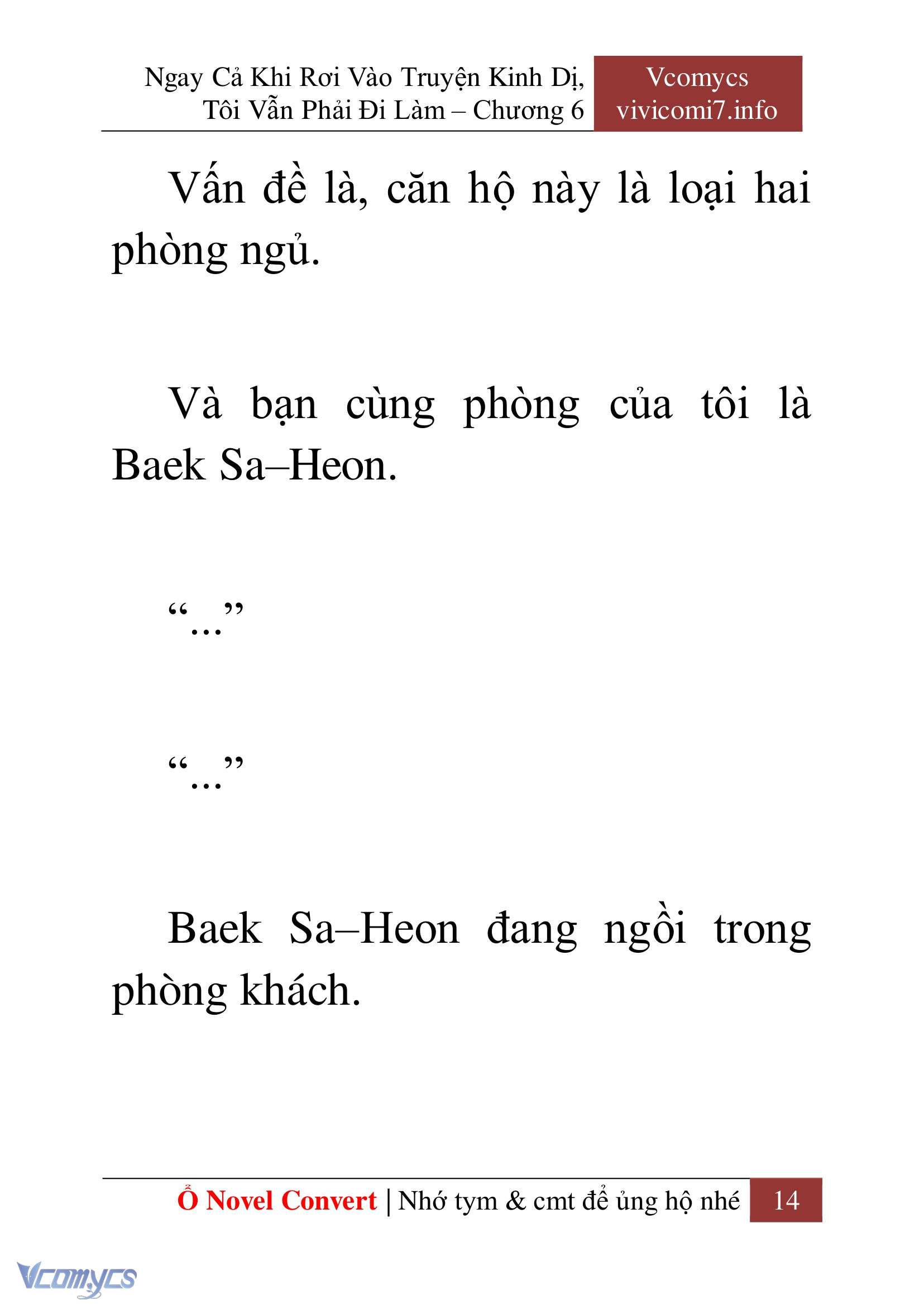 [Novel] Ngay Cả Khi Rơi Vào Truyện Kinh Dị, Tôi Vẫn Phải Đi Làm Chap 6 - Trang 2