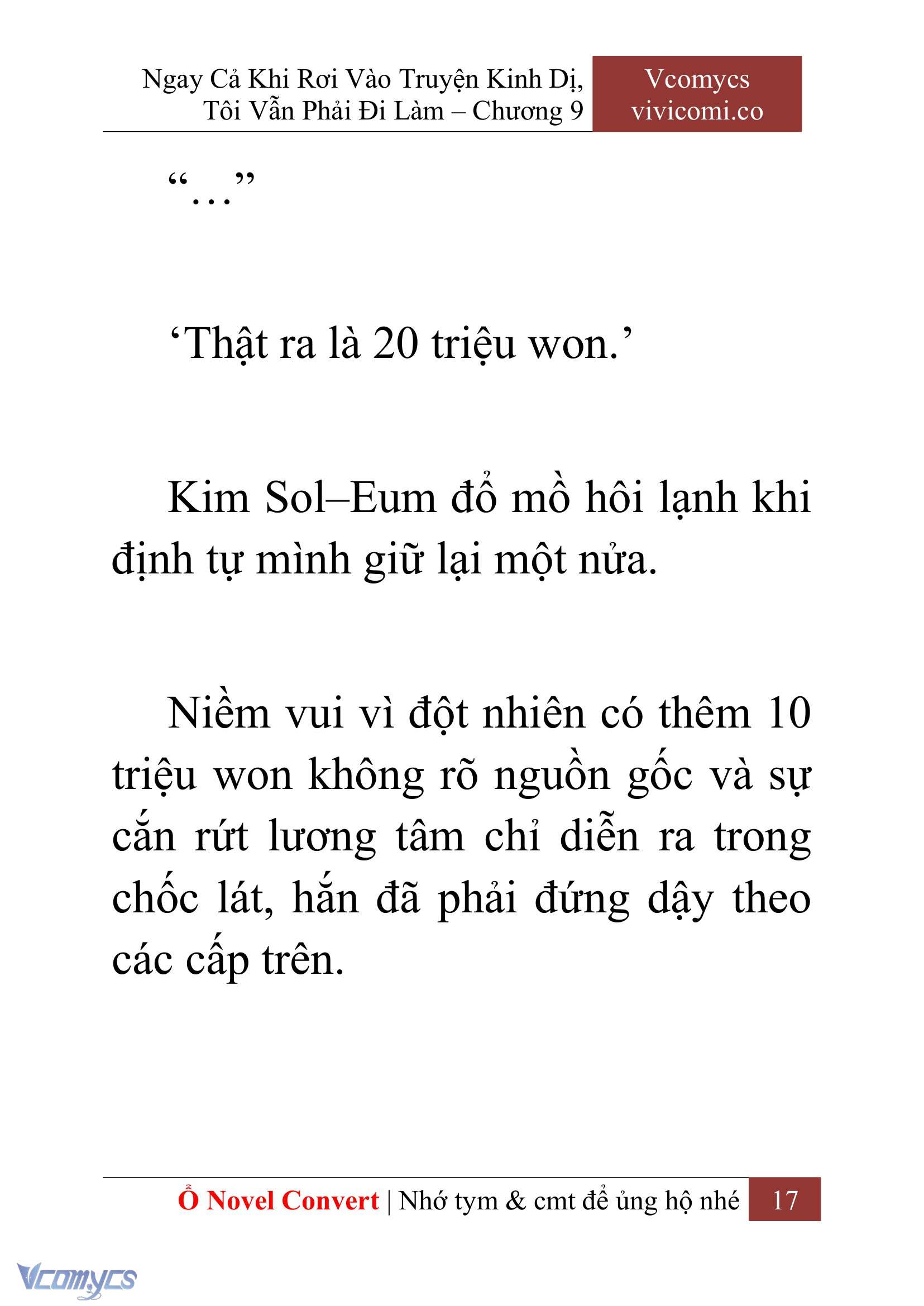 [Novel] Ngay Cả Khi Rơi Vào Truyện Kinh Dị, Tôi Vẫn Phải Đi Làm Chap 9 - Trang 2