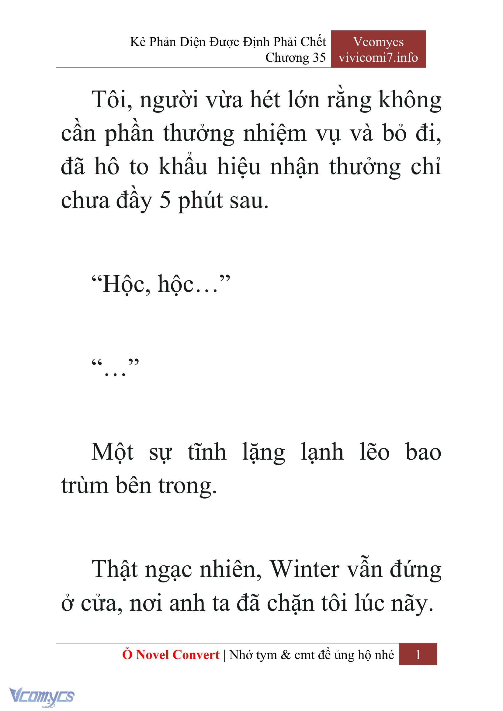 [Novel] Kẻ Phản Diện Được Định Phải Chết Chap 35 - Next Chap 36