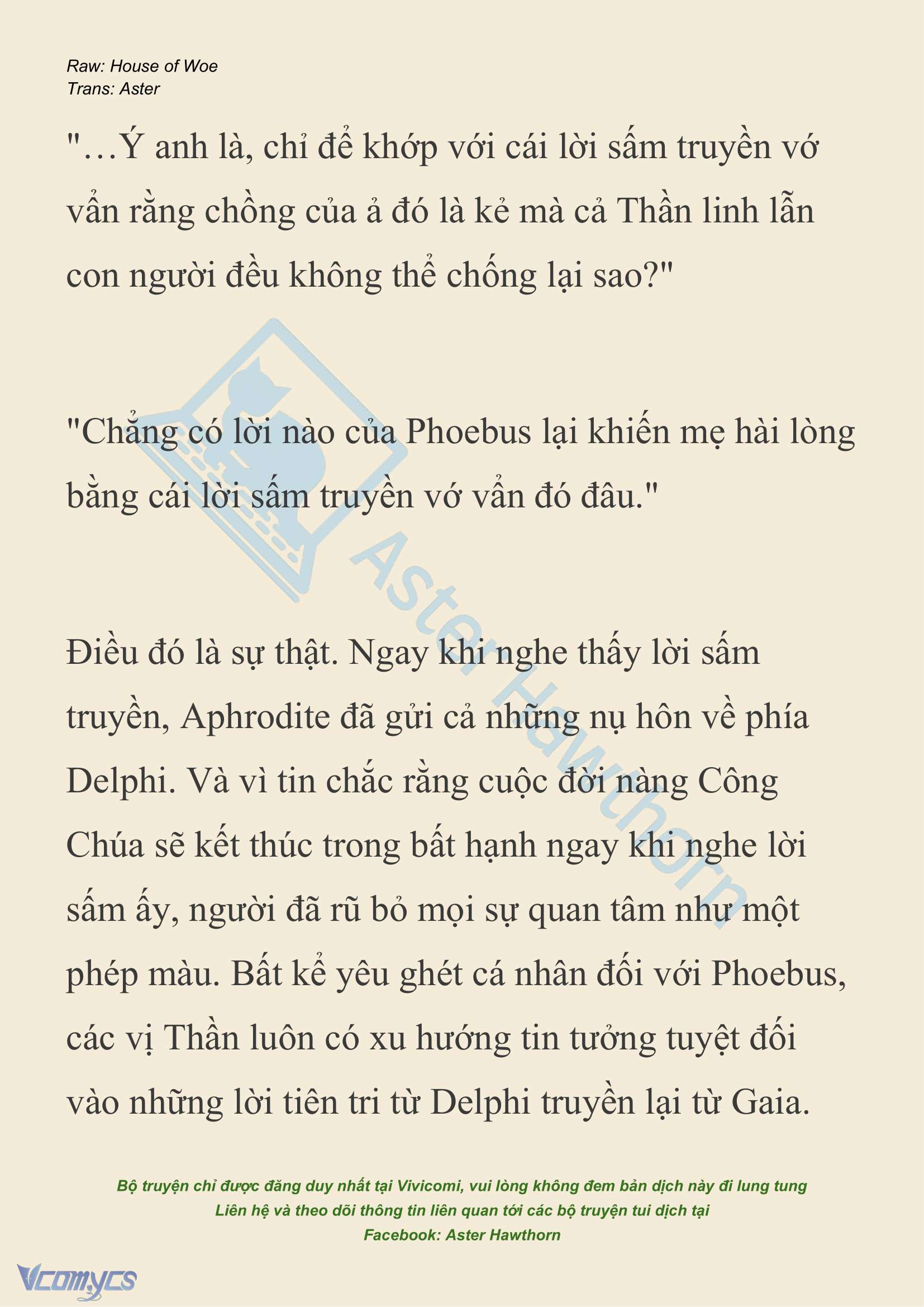 [NOVEL] Dành Cho Các Nữ Thần: Dành cho Psyche Chap 26 - Trang 2