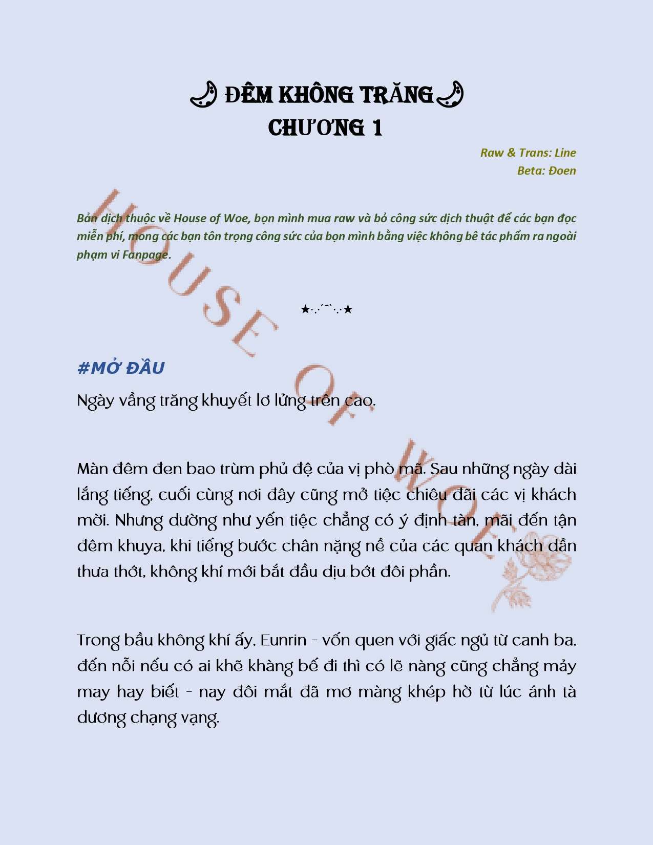 [NOVEL] ĐÊM KHÔNG TRĂNG Chap 1 - Trang 2