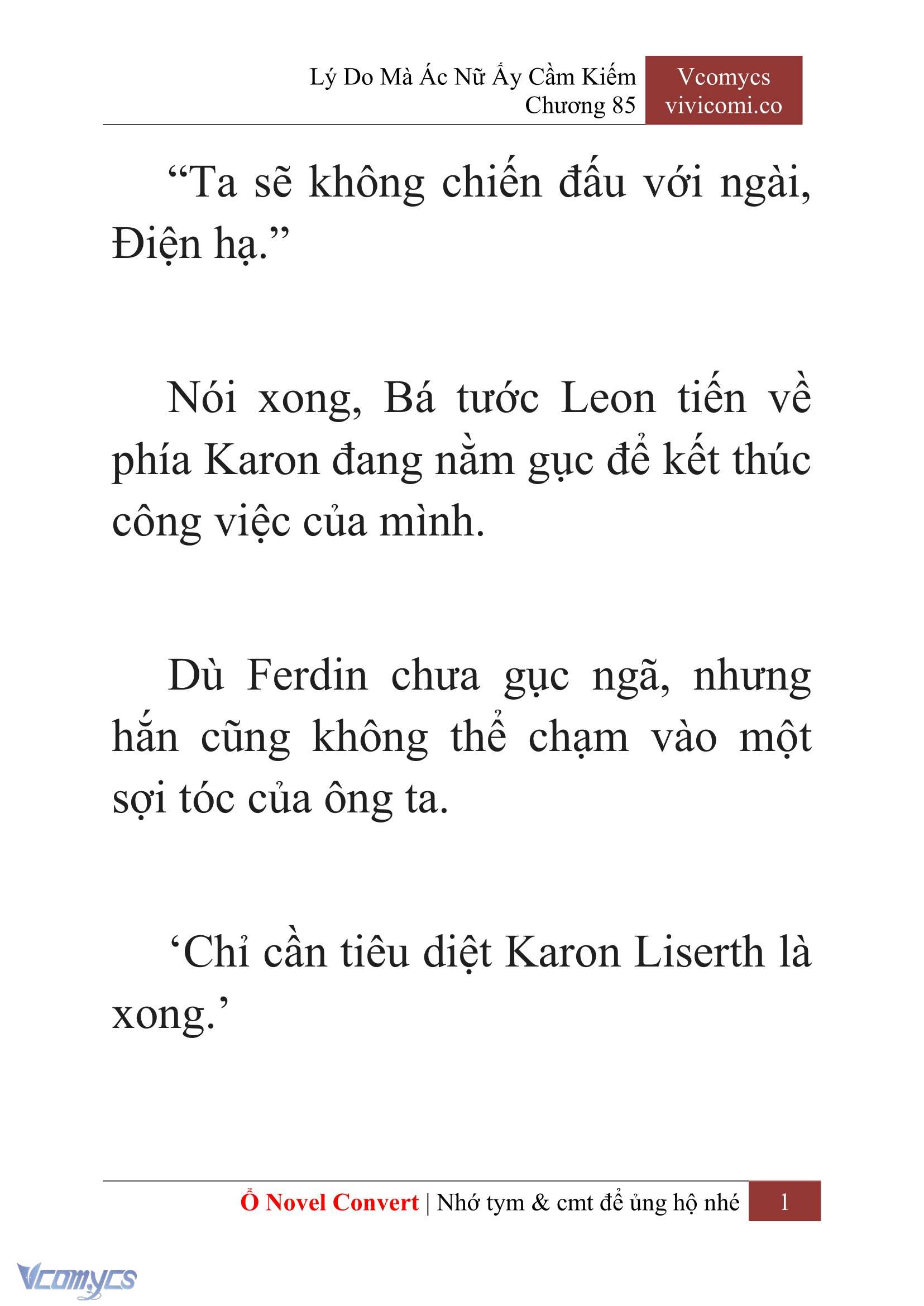 [Novel] Lý Do Mà Ác Nữ Ấy Cầm Kiếm Chap 85 - Next Chap 86