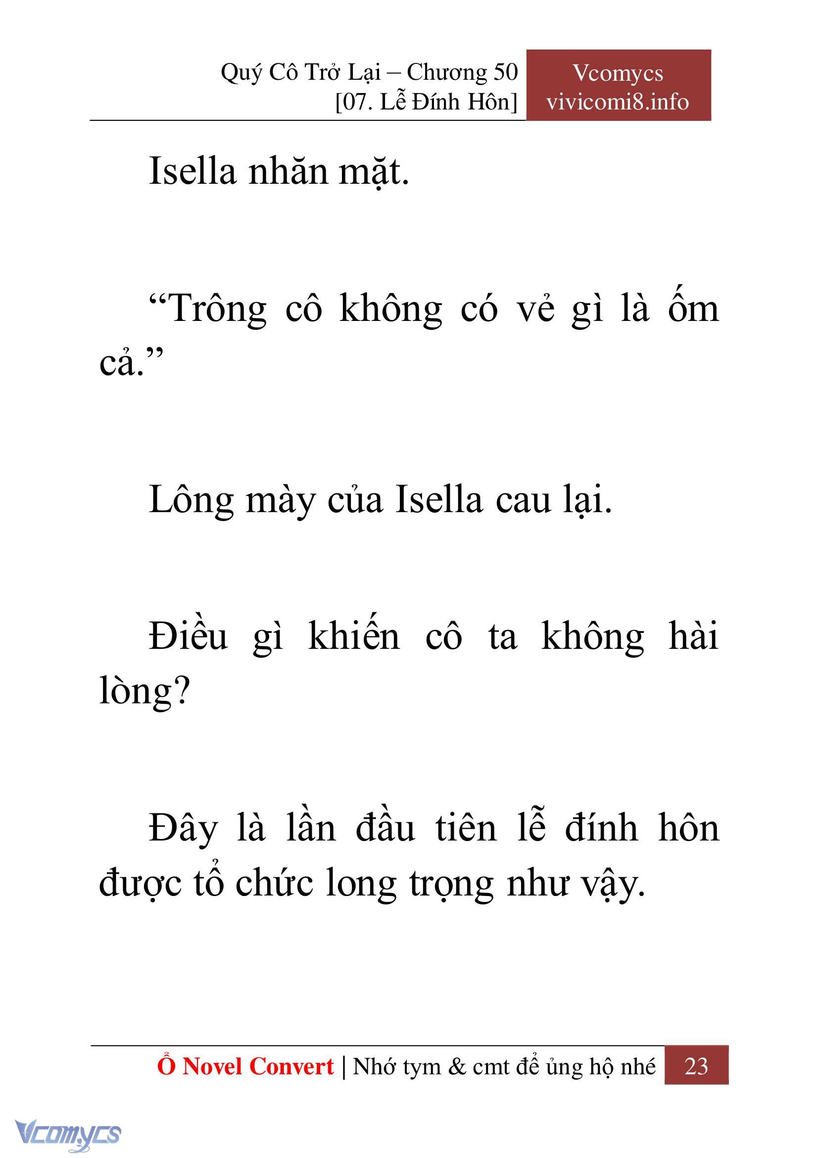 [Novel] Quý Cô Trở Lại Chap 50 - Trang 2
