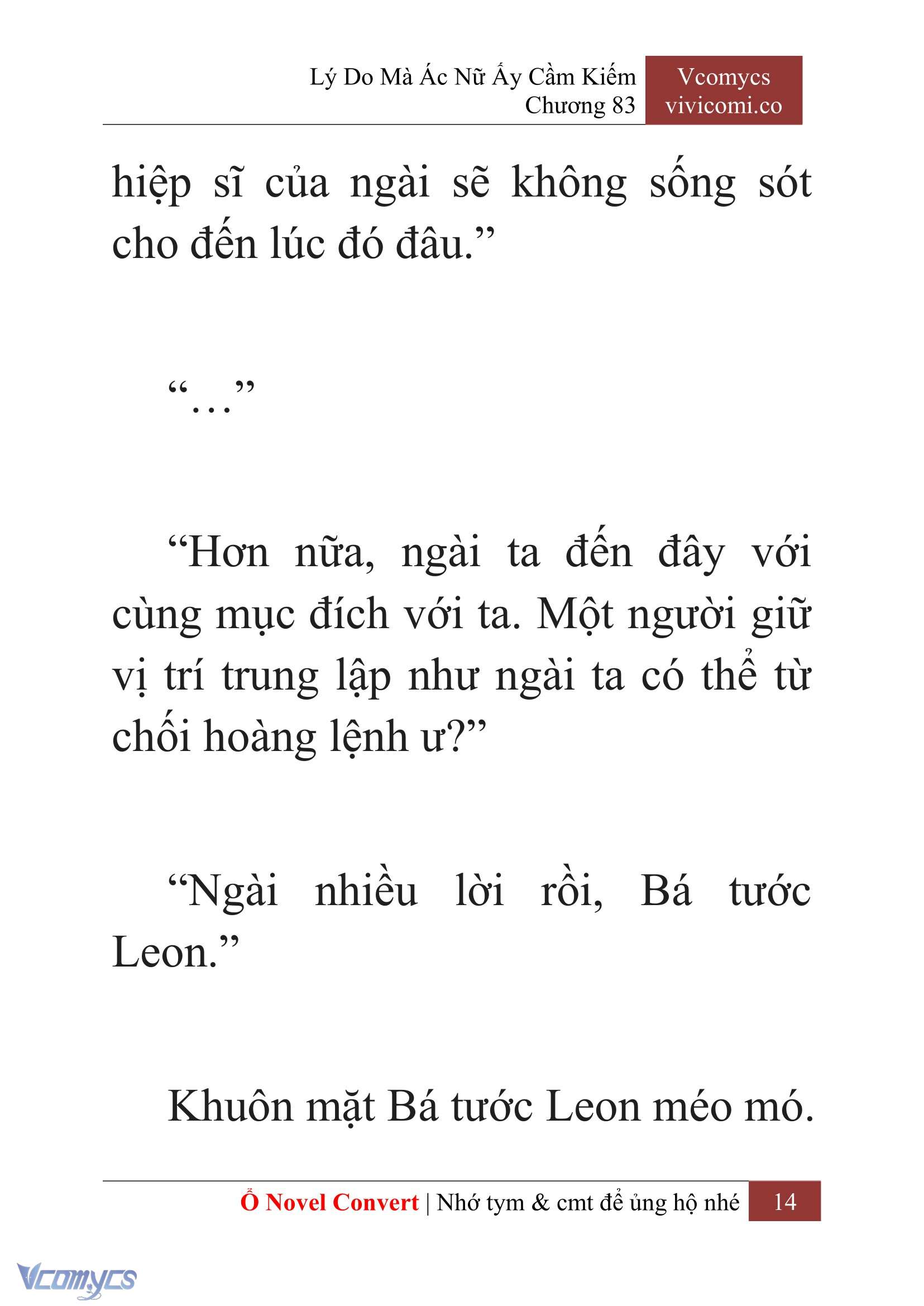 [Novel] Lý Do Mà Ác Nữ Ấy Cầm Kiếm Chap 83 - Next Chap 84
