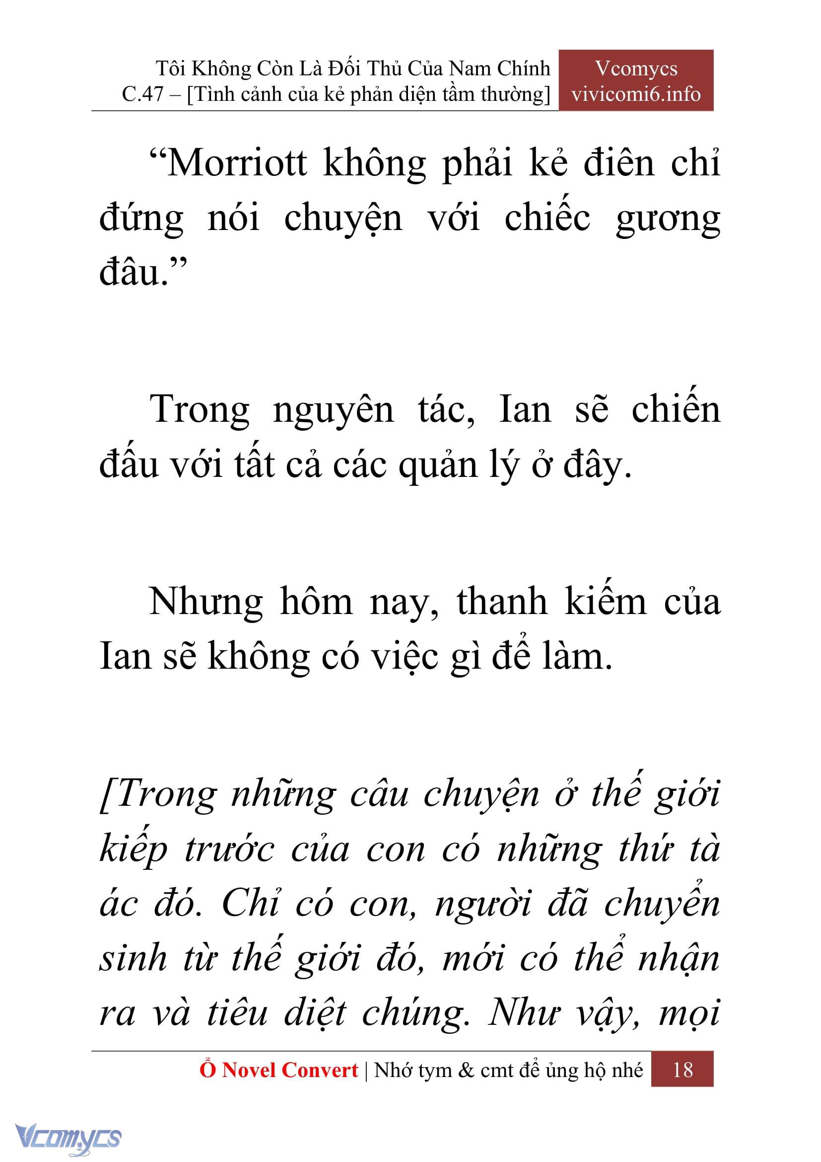 [Novel] Tôi Không Còn Là Đối Thủ Của Nam Chính Chap 47 - Trang 2